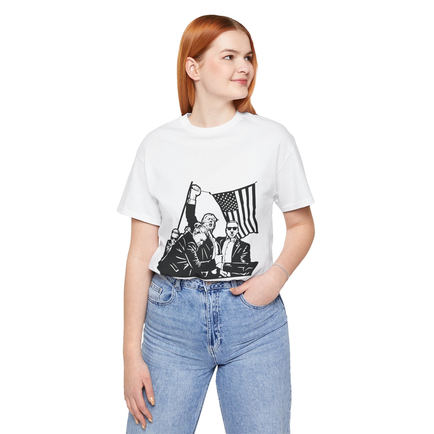 Patriotic Unisex Jersey Tee - Bold American Spirit Graphic
