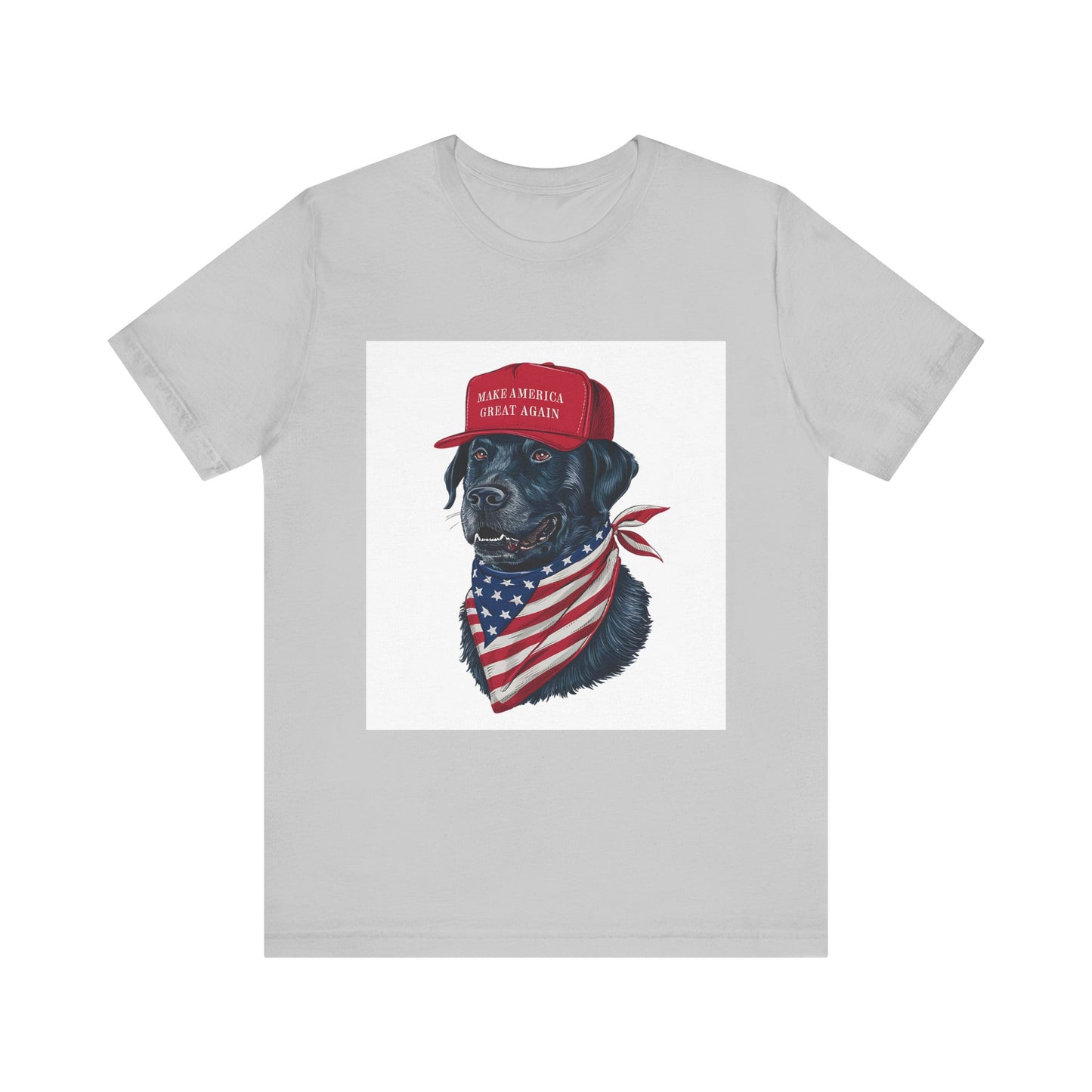 Patriotic Dog Tee - Make America Great Again Unisex Jersey Short Sleeve Shirt