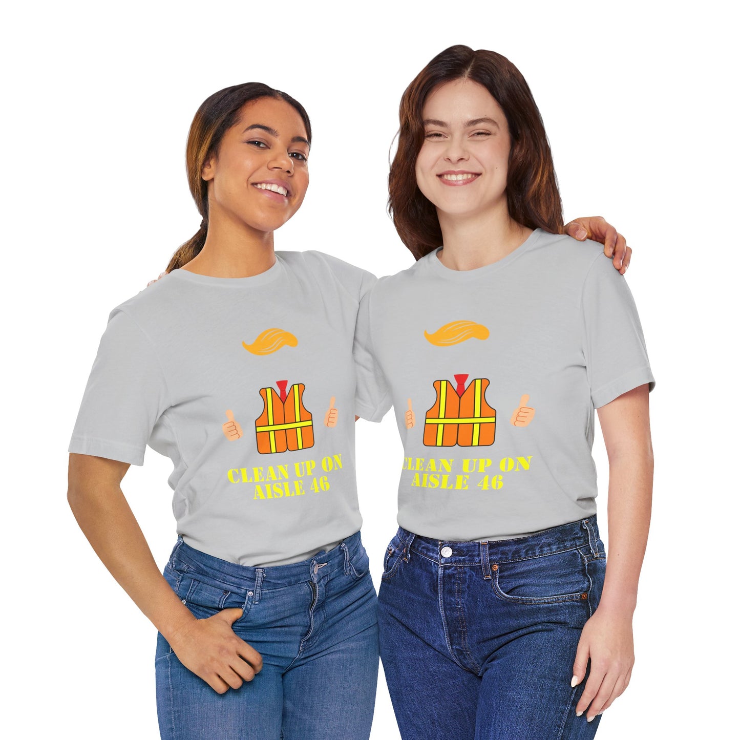 Whimsical Safety Tee - "Clean Up on Aisle 46" Unisex Jersey Short Sleeve T-Shirt