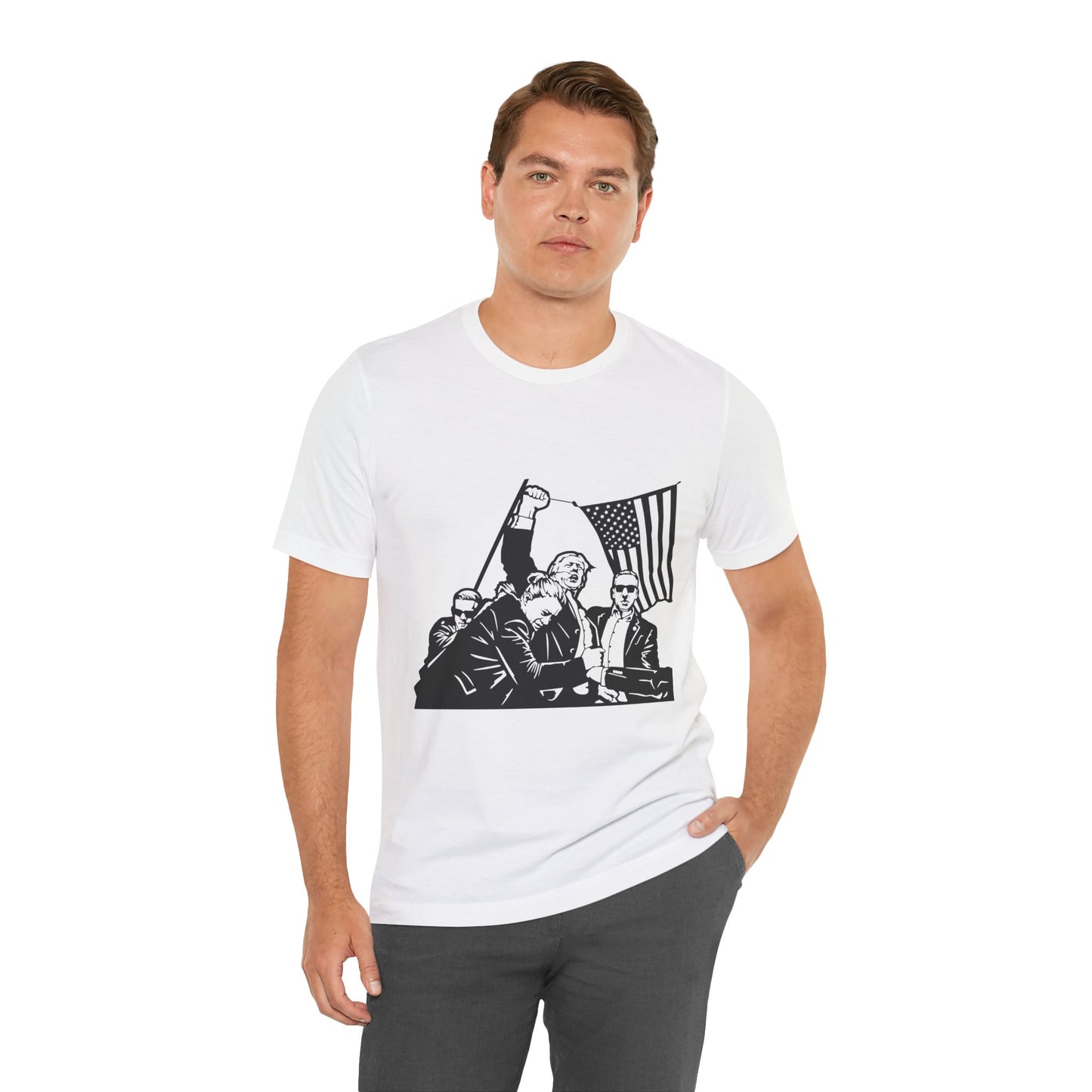 Patriotic Unisex Jersey Tee - Bold American Spirit Graphic
