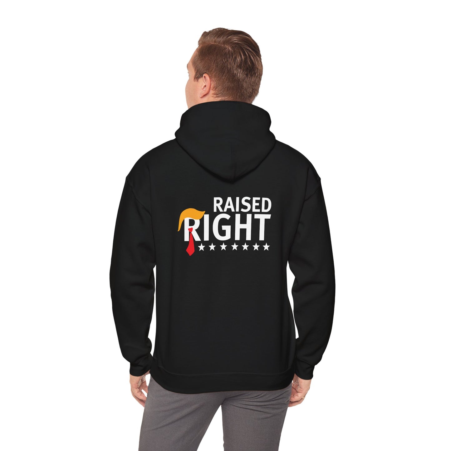 Unisex Hooded Sweatshirt - 'Raised Right' Patriotic Apparel