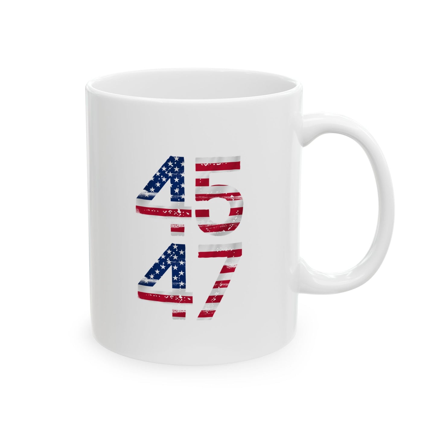 45-47 Patriotic Ceramic Mug - 11oz & 15oz - Perfect for Independence Day & Everyday Use