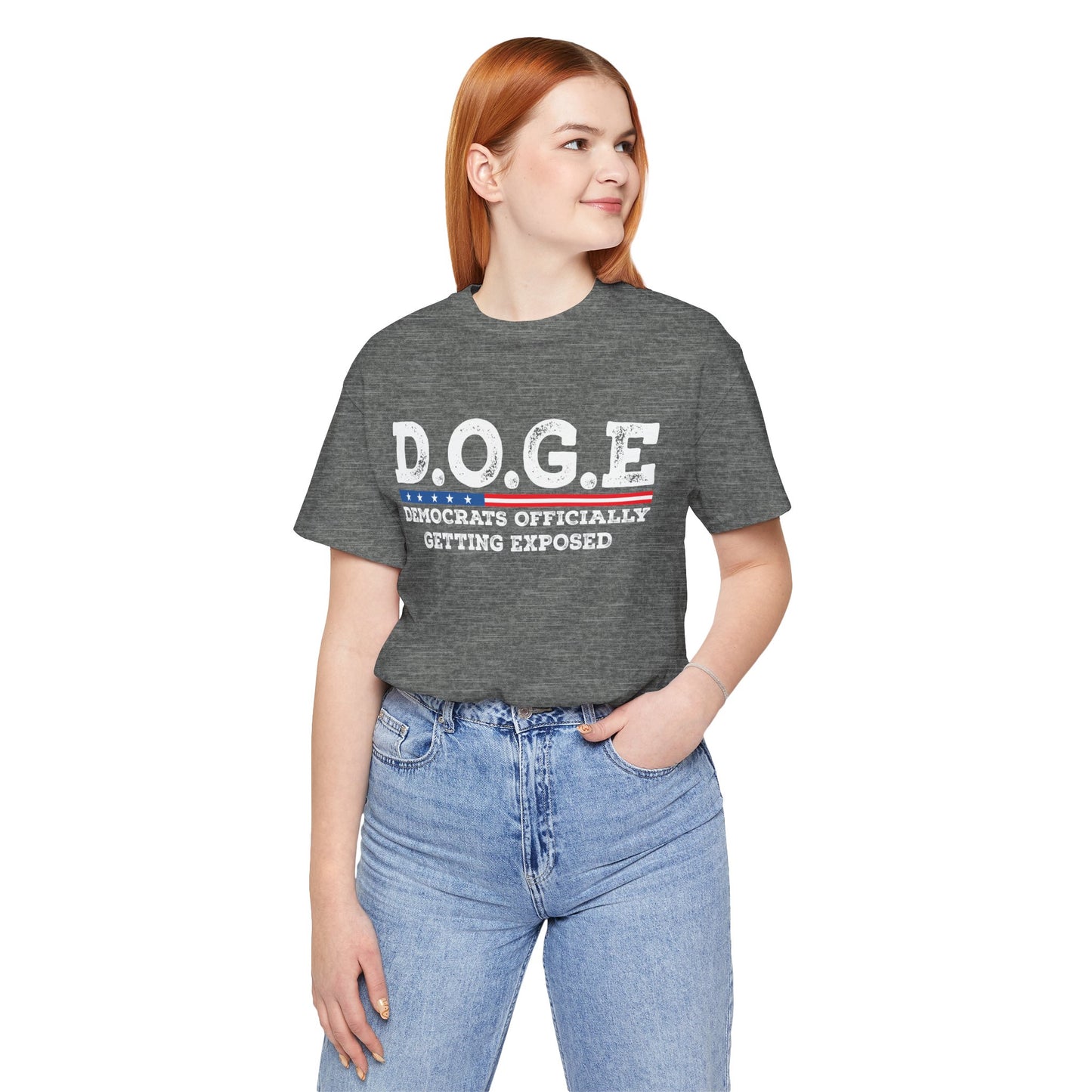 T-Shirt DOGE - Democrats Officially Getting Exposed Unisex Jersey Short Sleeve Tee