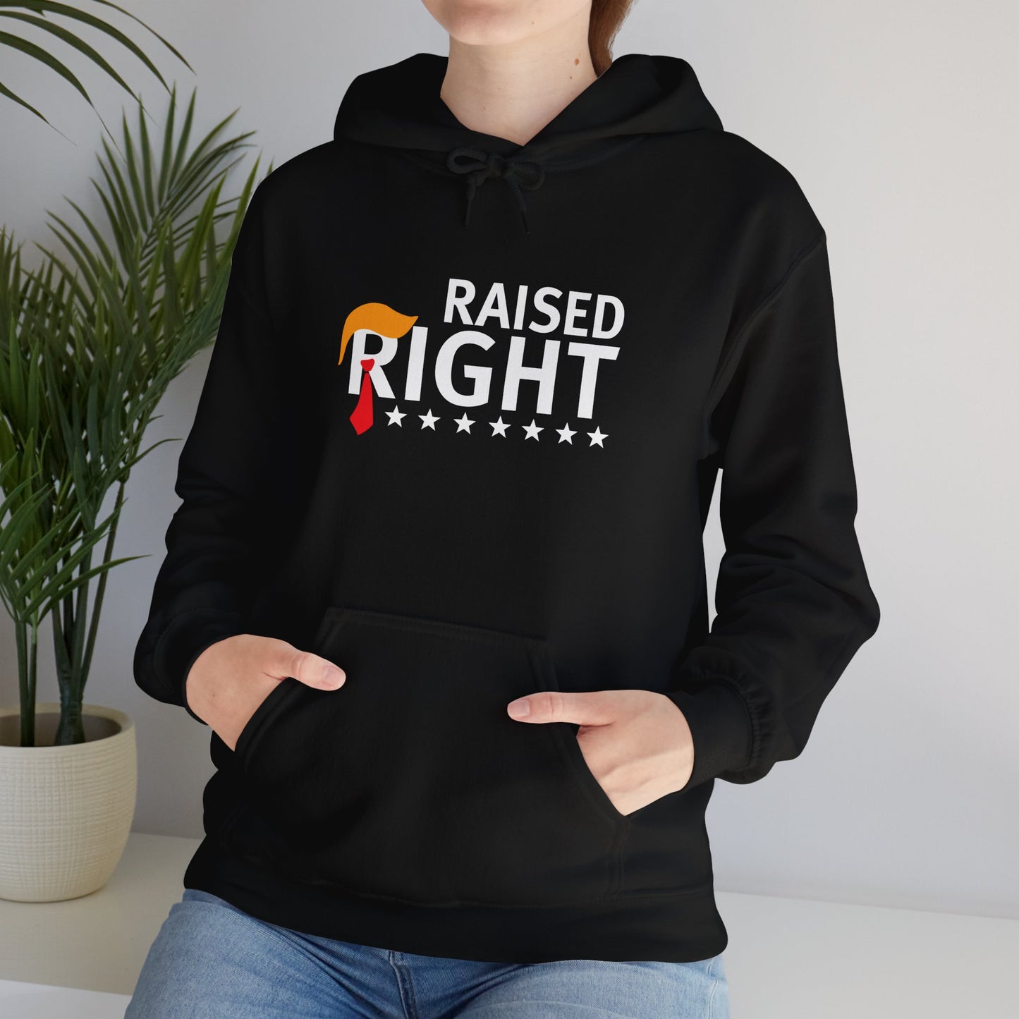 Unisex Hooded Sweatshirt - 'Raised Right' Patriotic Apparel