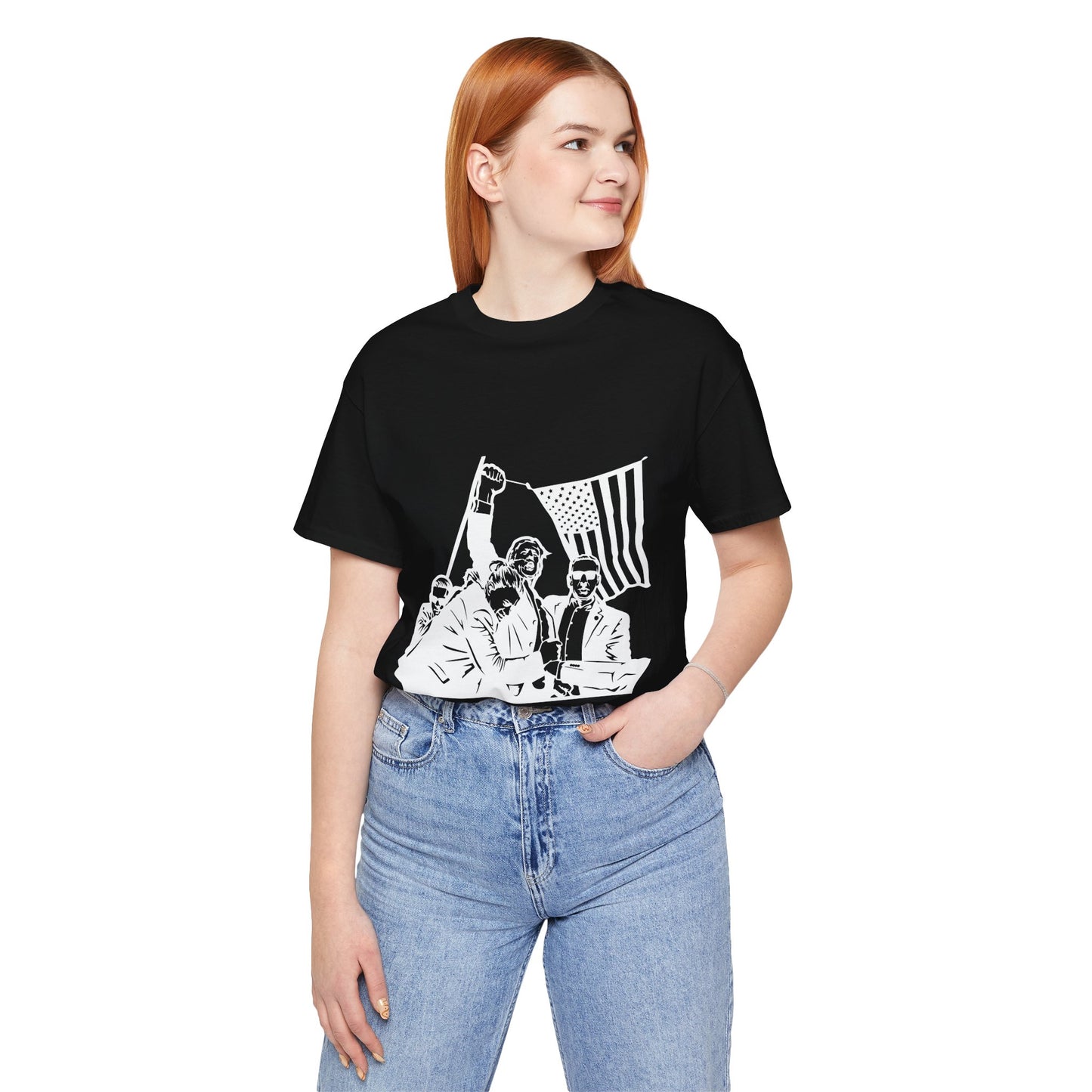 Patriotic Unisex Jersey Tee - Bold American Spirit Graphic