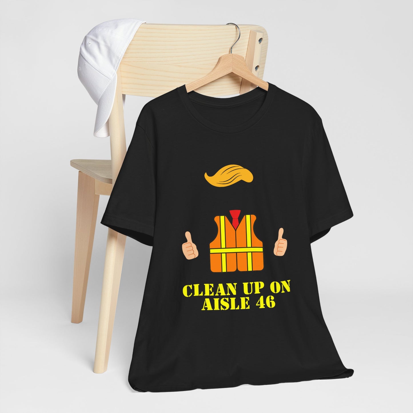 Whimsical Safety Tee - "Clean Up on Aisle 46" Unisex Jersey Short Sleeve T-Shirt