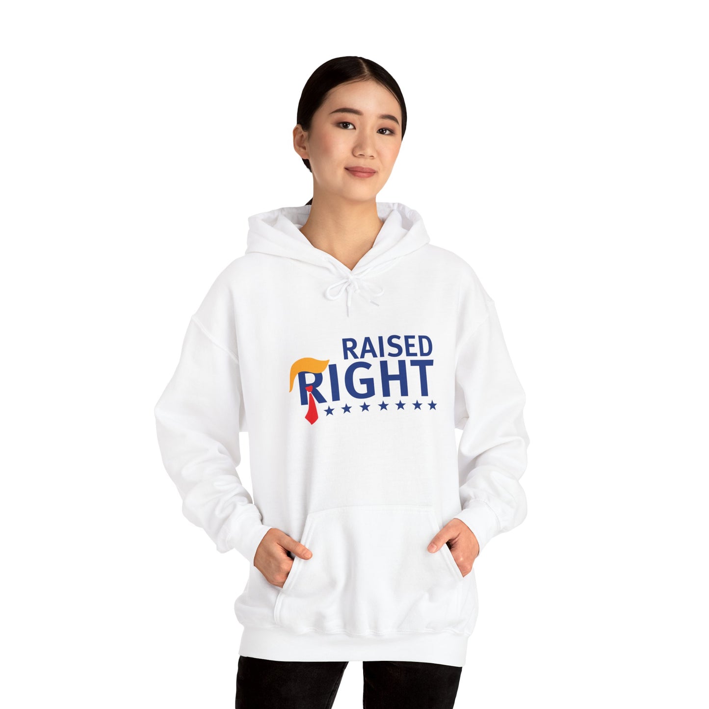 Unisex Hooded Sweatshirt - 'Raised Right' Patriotic Apparel
