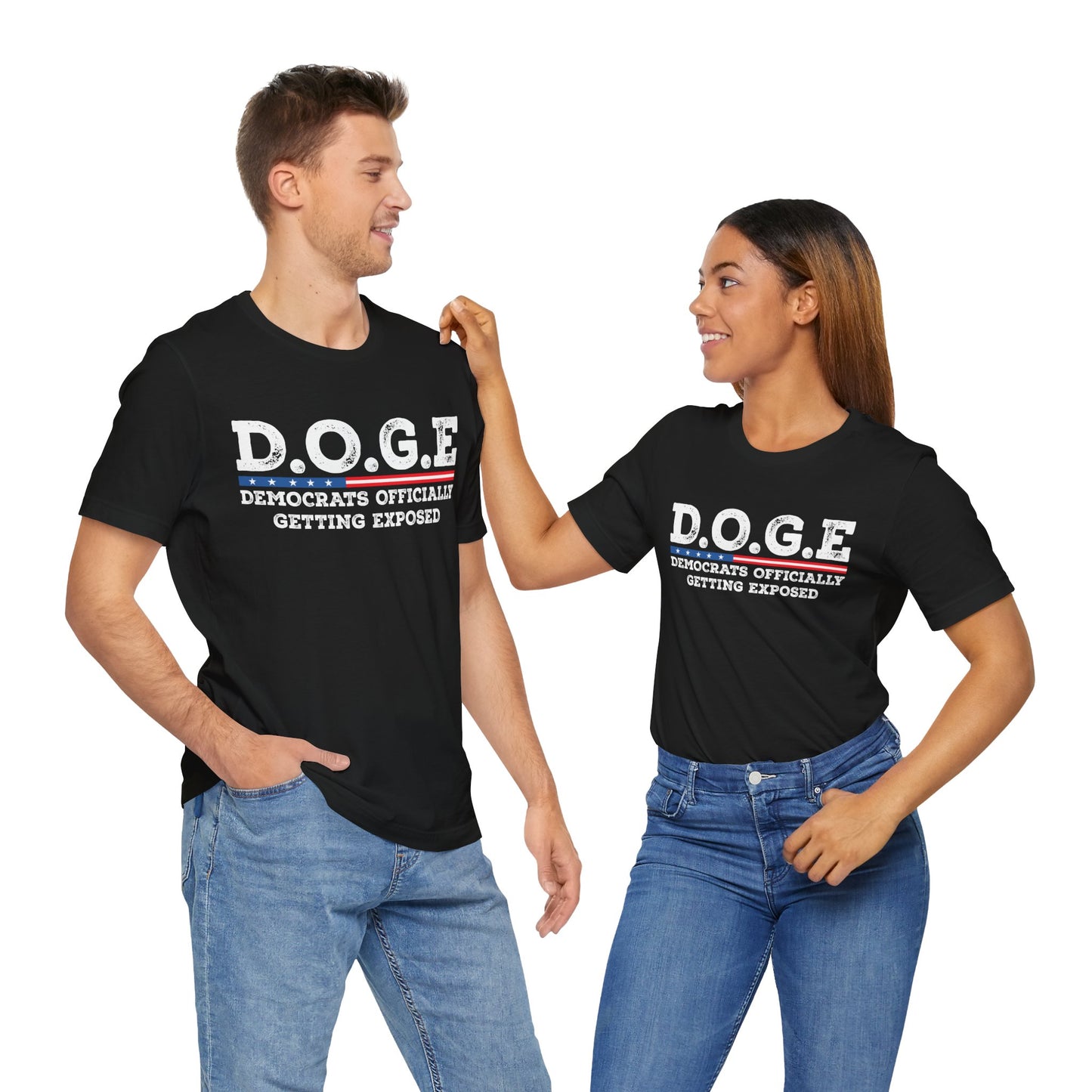 T-Shirt DOGE - Democrats Officially Getting Exposed Unisex Jersey Short Sleeve Tee