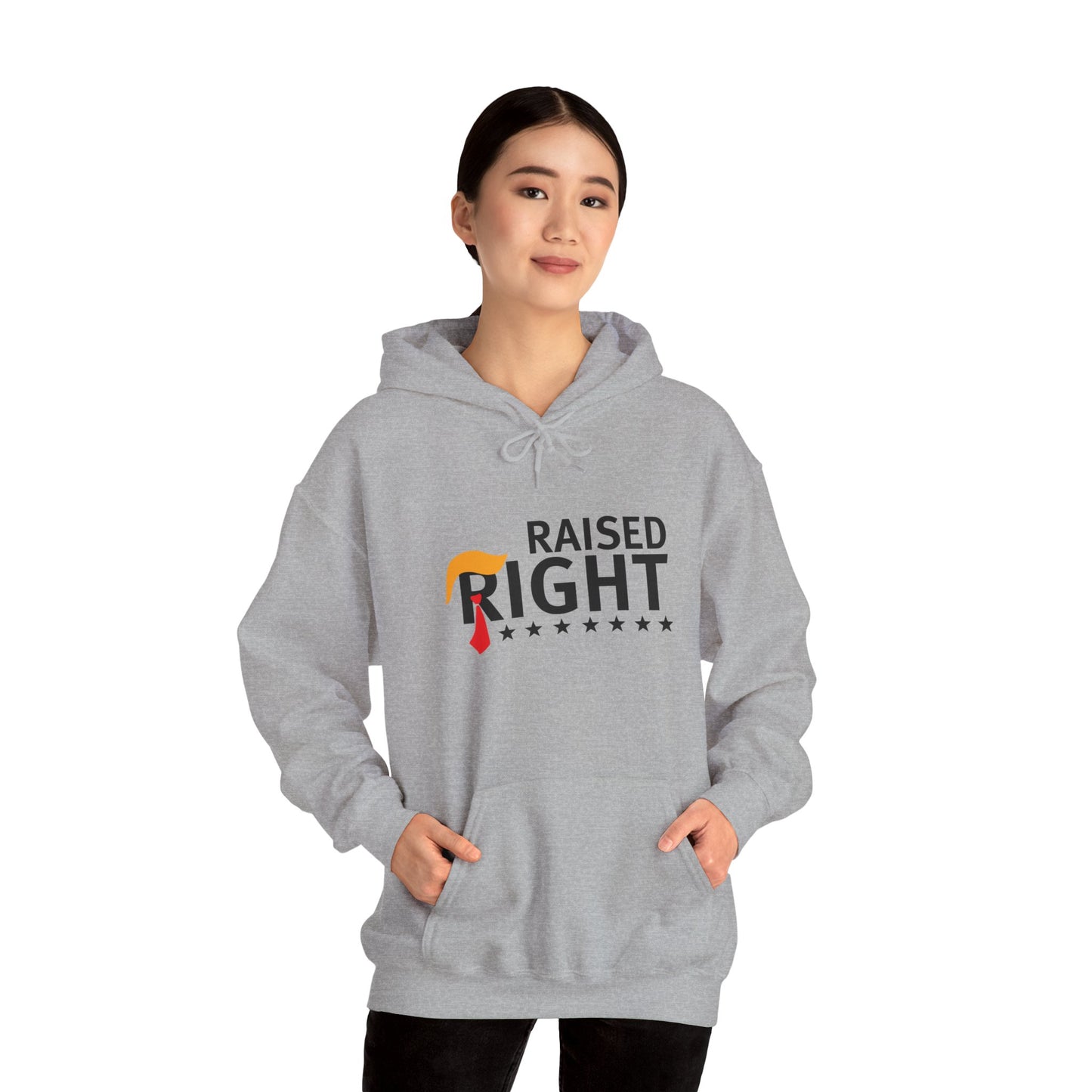 Unisex Hooded Sweatshirt - 'Raised Right' Patriotic Apparel