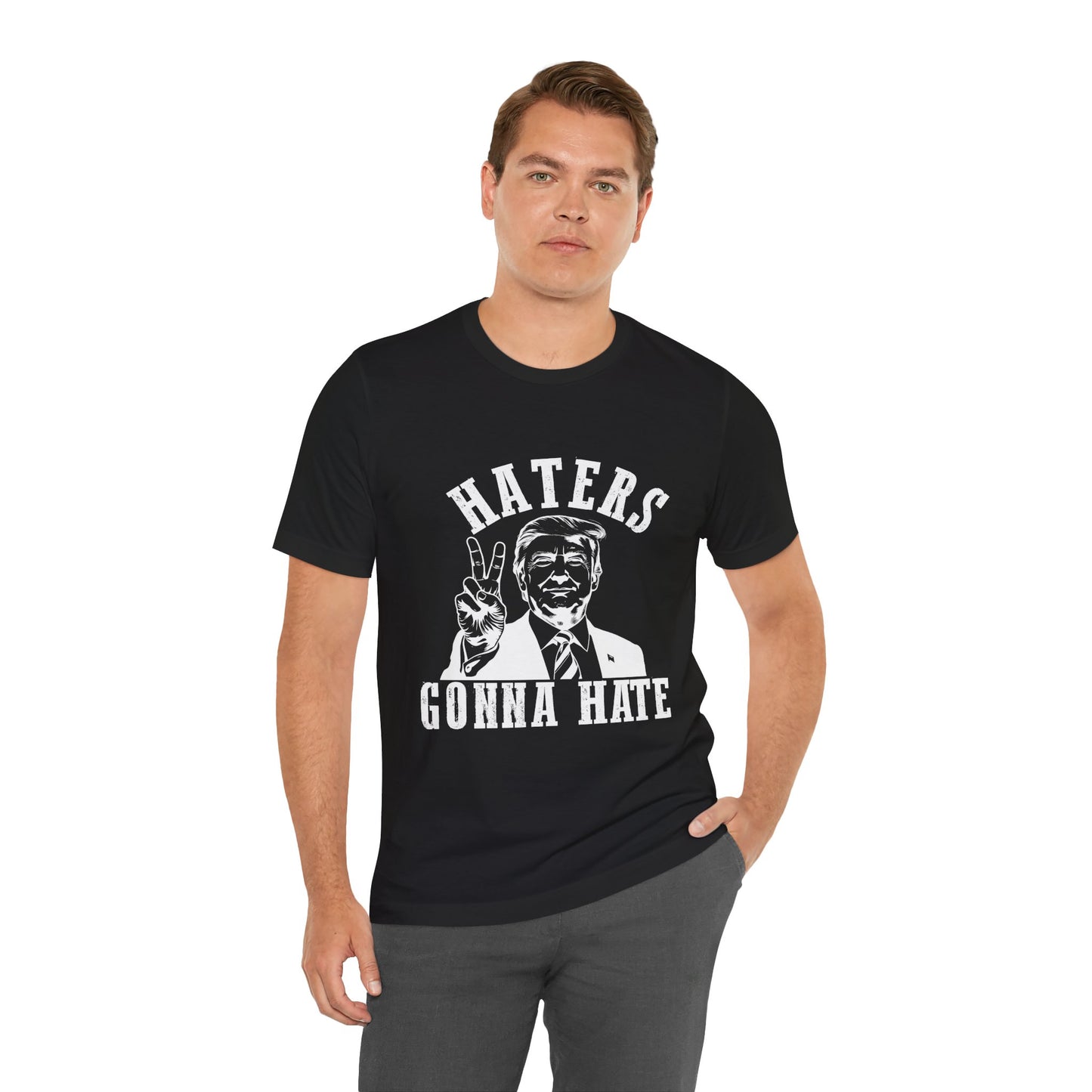 Haters Gonna Hate Unisex Jersey Tee - Bold Graphic Tee for Supporters