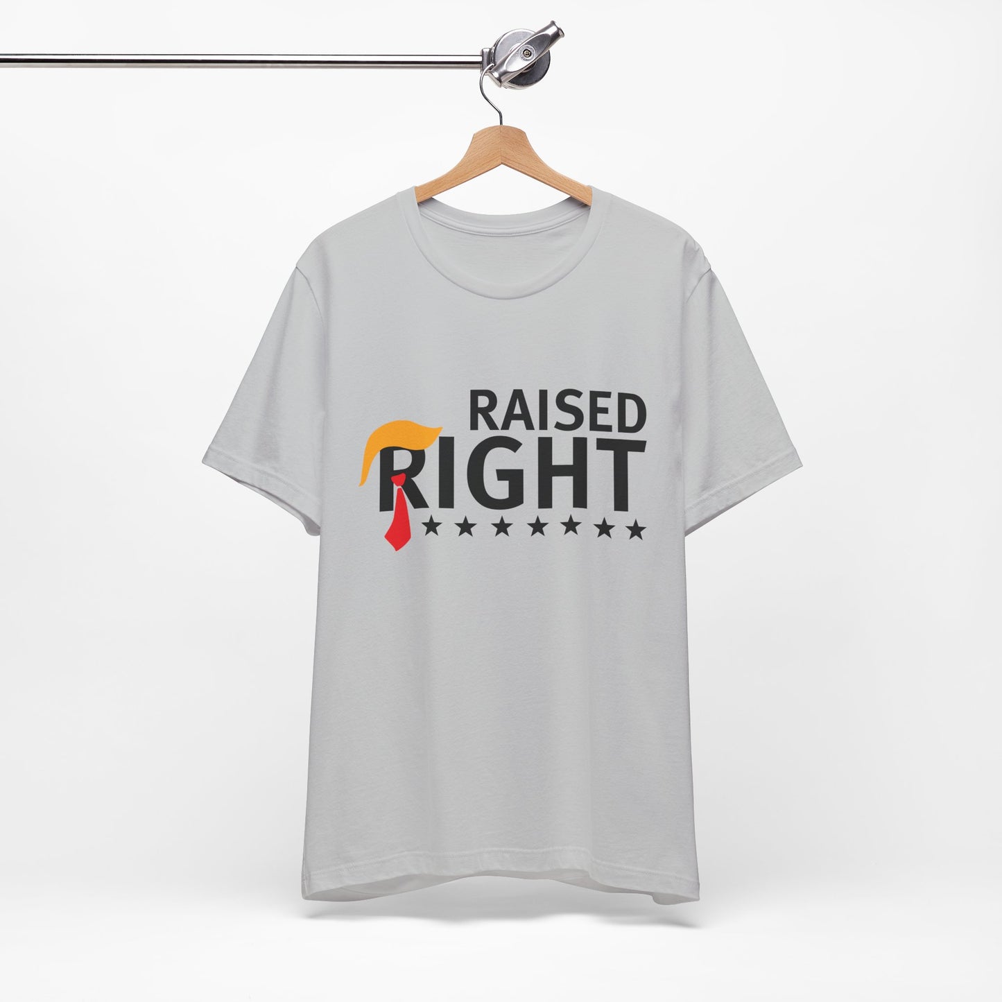"Raised Right" Unisex Jersey Short Sleeve Tee - Comfortable & Patriotic Apparel