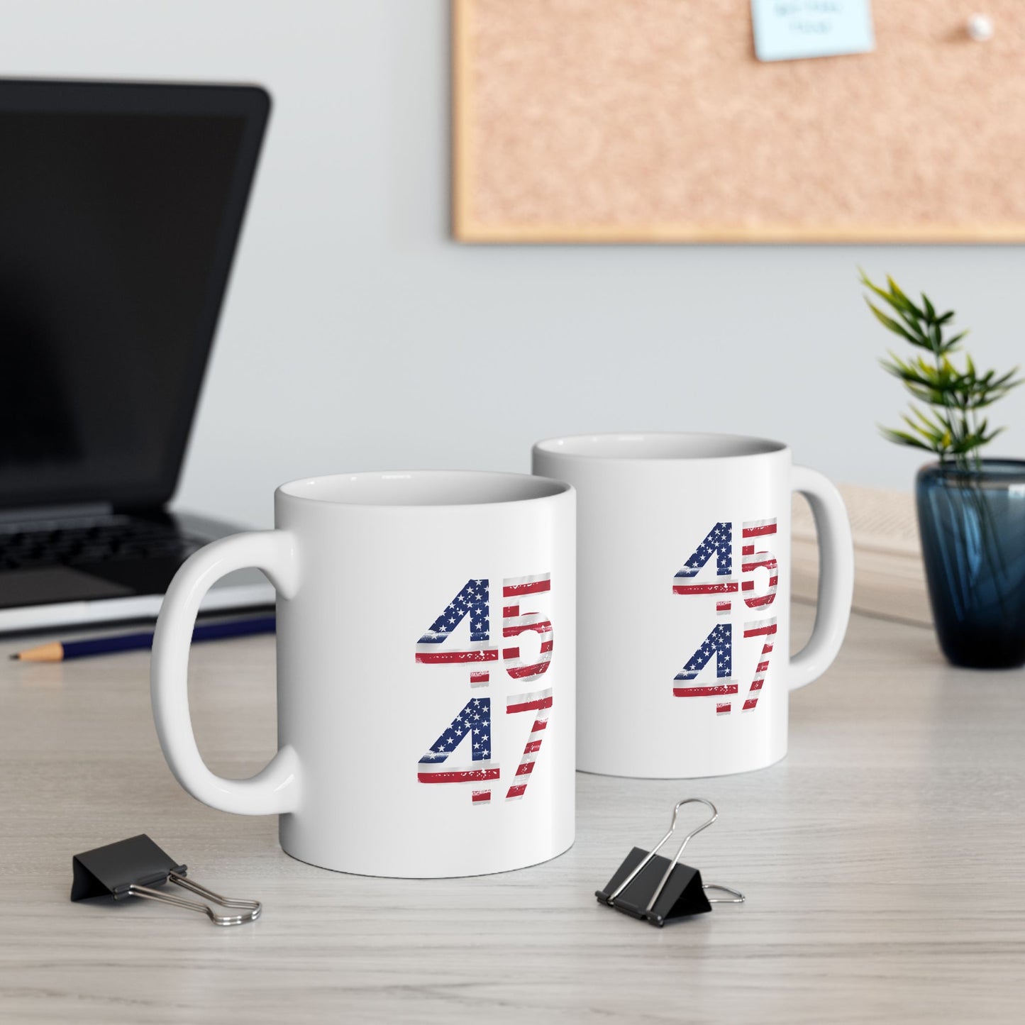 45-47 Patriotic Ceramic Mug - 11oz & 15oz - Perfect for Independence Day & Everyday Use