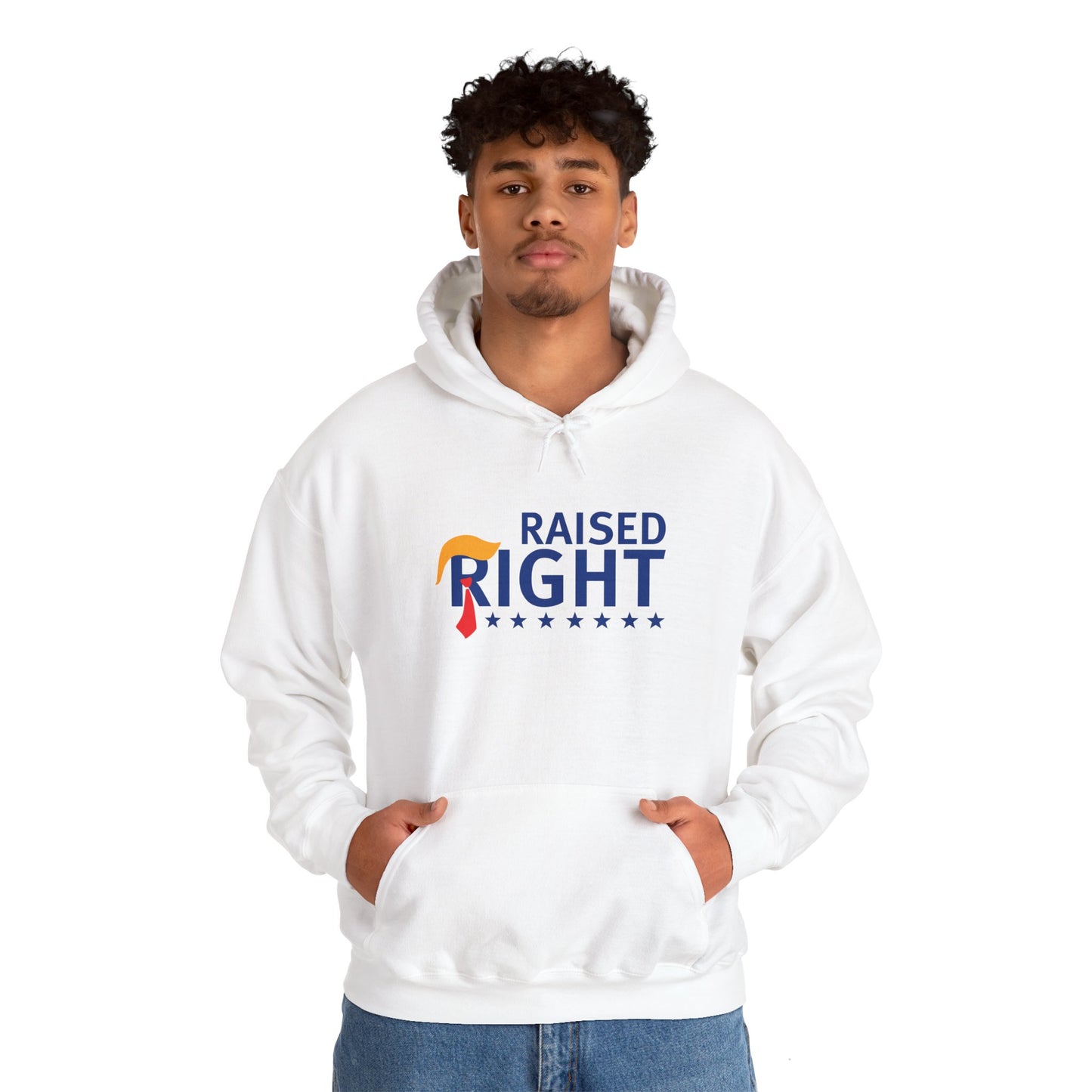 Unisex Hooded Sweatshirt - 'Raised Right' Patriotic Apparel