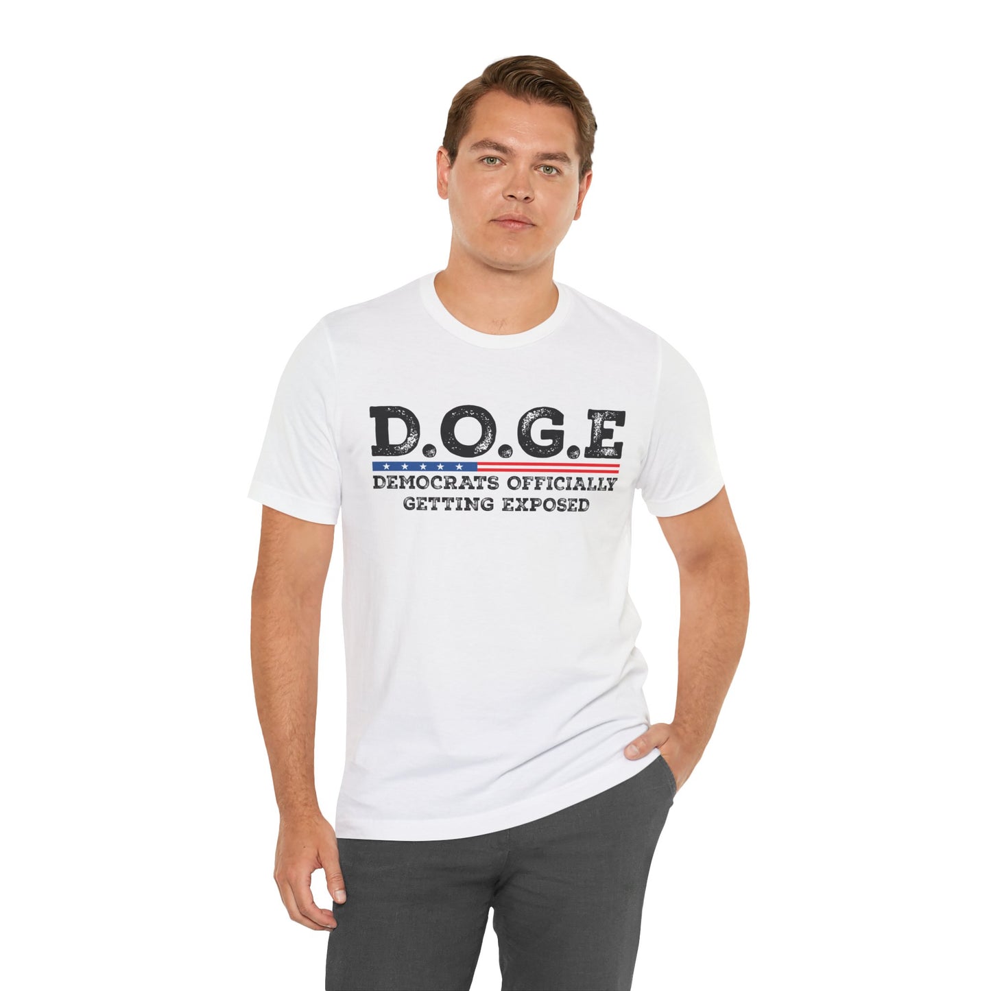 T-Shirt DOGE - Democrats Officially Getting Exposed Unisex Jersey Short Sleeve Tee