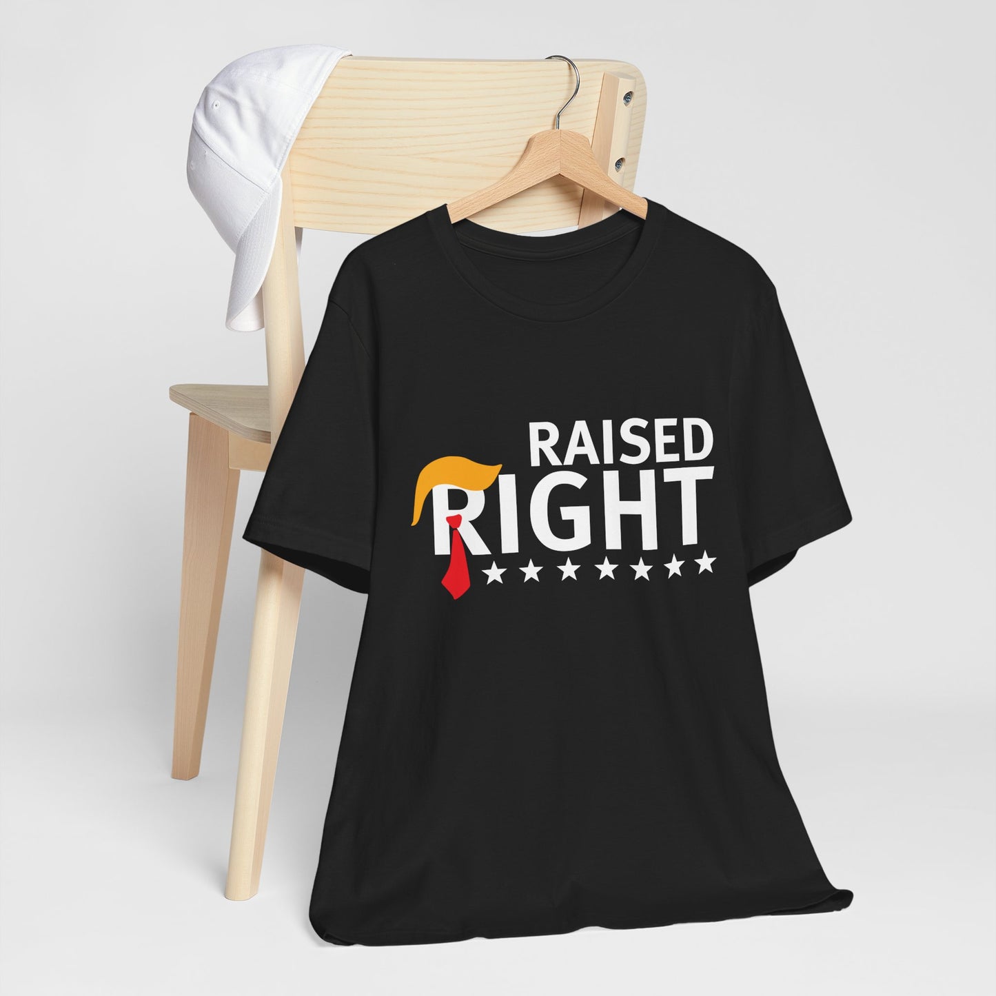 "Raised Right" Unisex Jersey Short Sleeve Tee - Comfortable & Patriotic Apparel