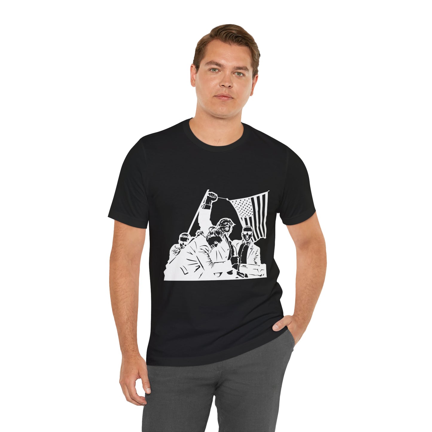 Patriotic Unisex Jersey Tee - Bold American Spirit Graphic