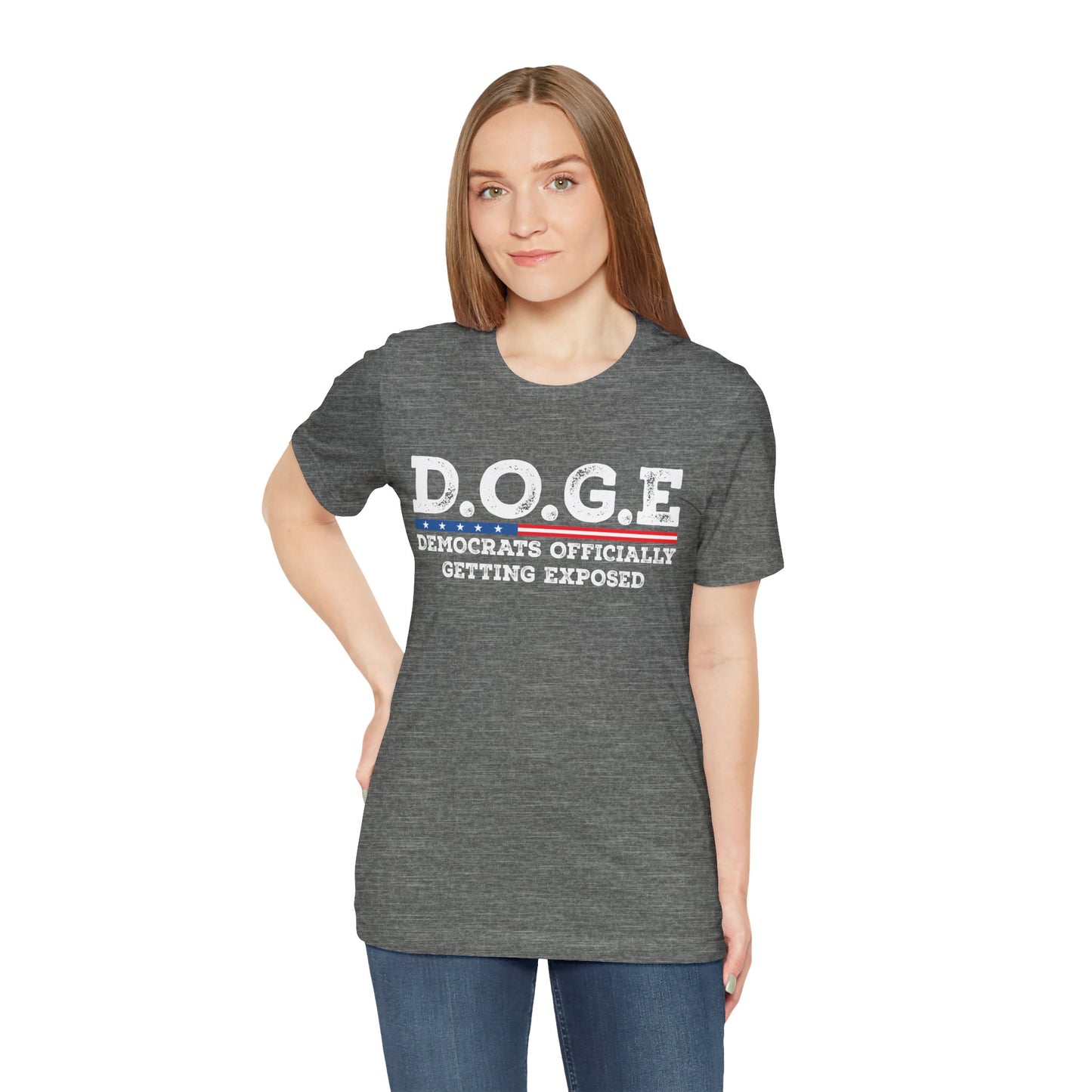 T-Shirt DOGE - Democrats Officially Getting Exposed Unisex Jersey Short Sleeve Tee