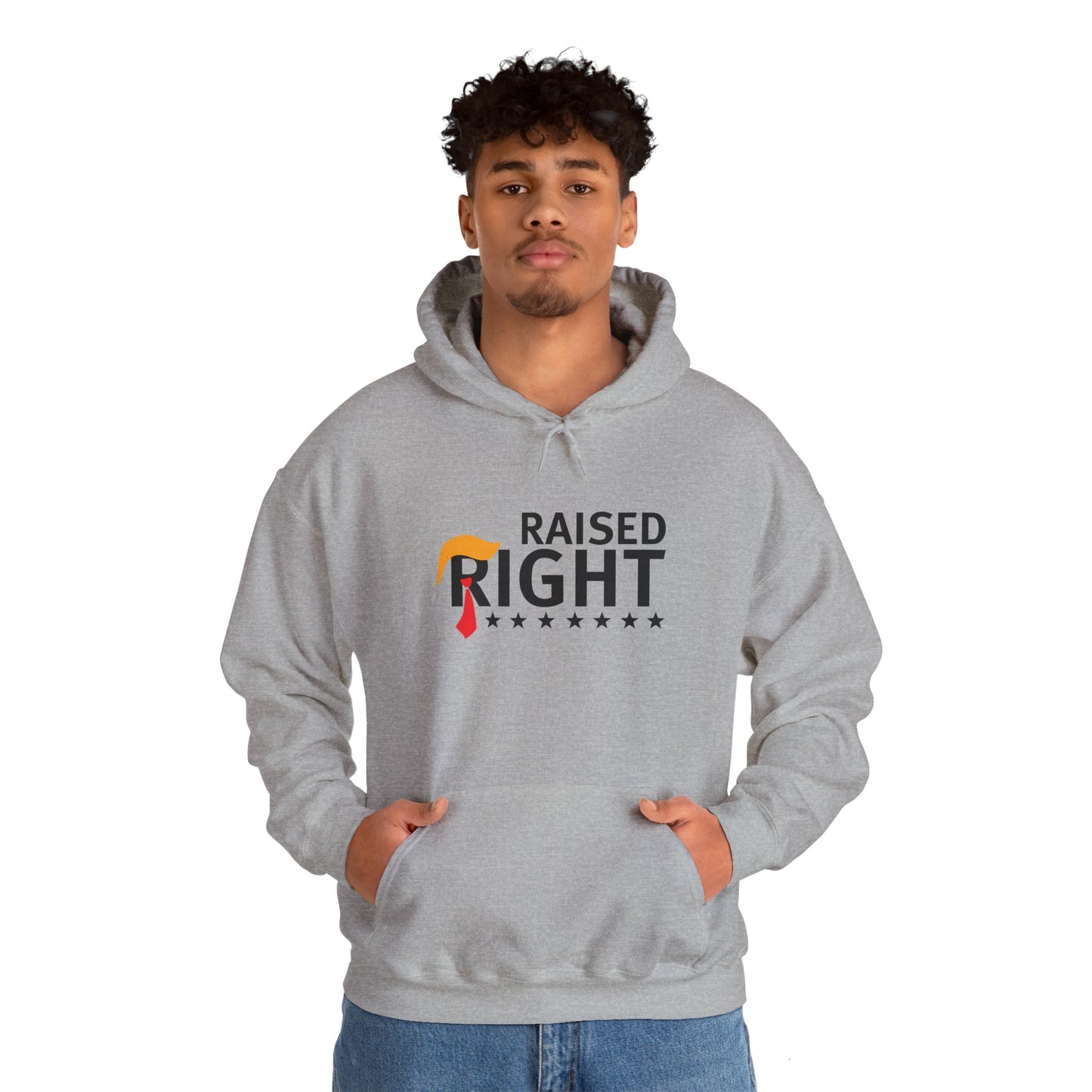 Unisex Hooded Sweatshirt - 'Raised Right' Patriotic Apparel