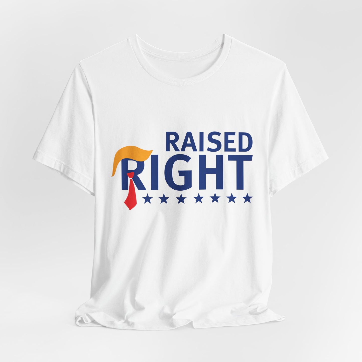 "Raised Right" Unisex Jersey Short Sleeve Tee - Comfortable & Patriotic Apparel