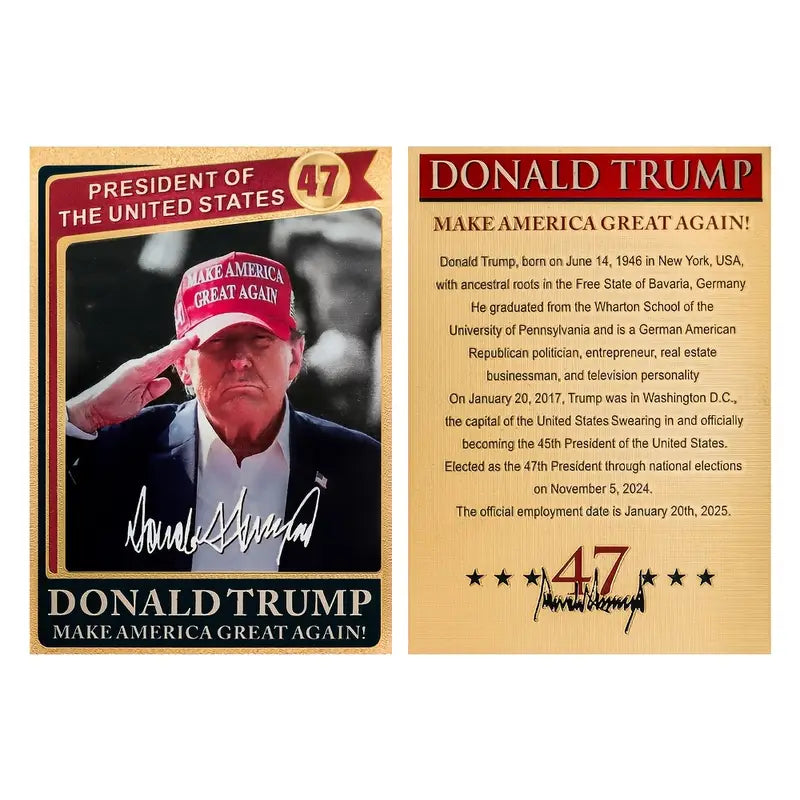GOLD Salute President Donald Trump Graded Collectible Card Limited Run In Case