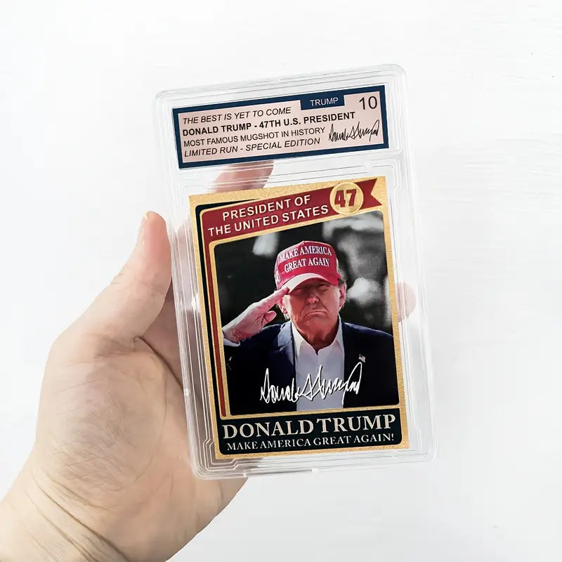 GOLD Salute President Donald Trump Graded Collectible Card Limited Run In Case
