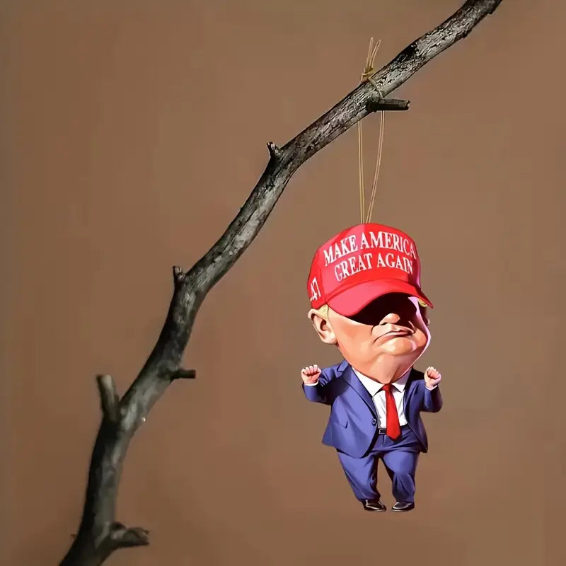 Patriotic Donald Trump 2024 Christmas Ornament ,Tree Decor, Holiday Gift Xmas 2D