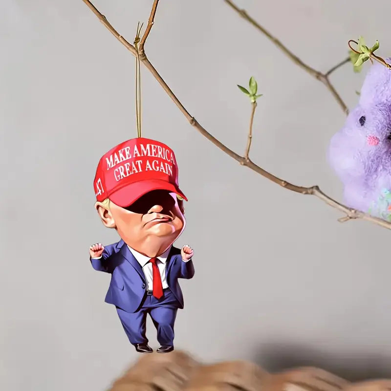 Patriotic Donald Trump 2024 Christmas Ornament ,Tree Decor, Holiday Gift Xmas 2D