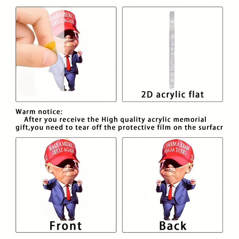 Patriotic Donald Trump 2024 Christmas Ornament ,Tree Decor, Holiday Gift Xmas 2D