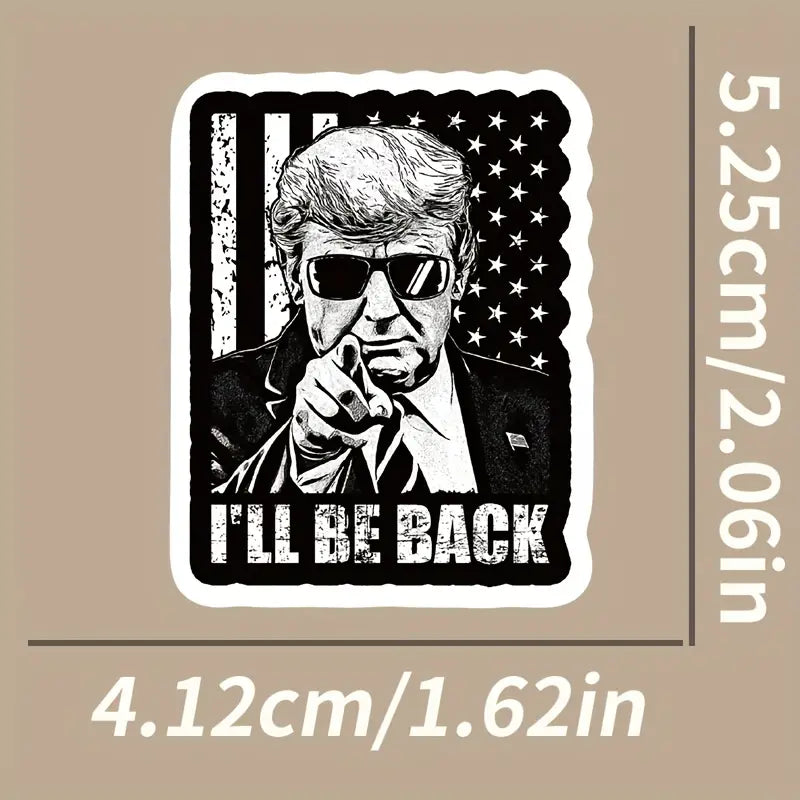 Trump Sticker 10 Pack – Bold Patriotic Vinyl Stickers for Phones, Notebooks, Water Bottles & More