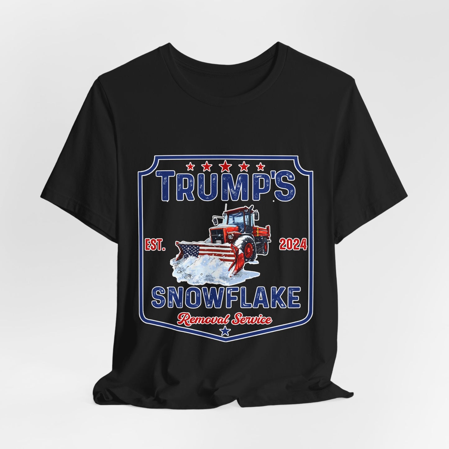 Trump's Snowflake Removal Service Tee - Unisex Short Sleeve Graphic T-Shirt