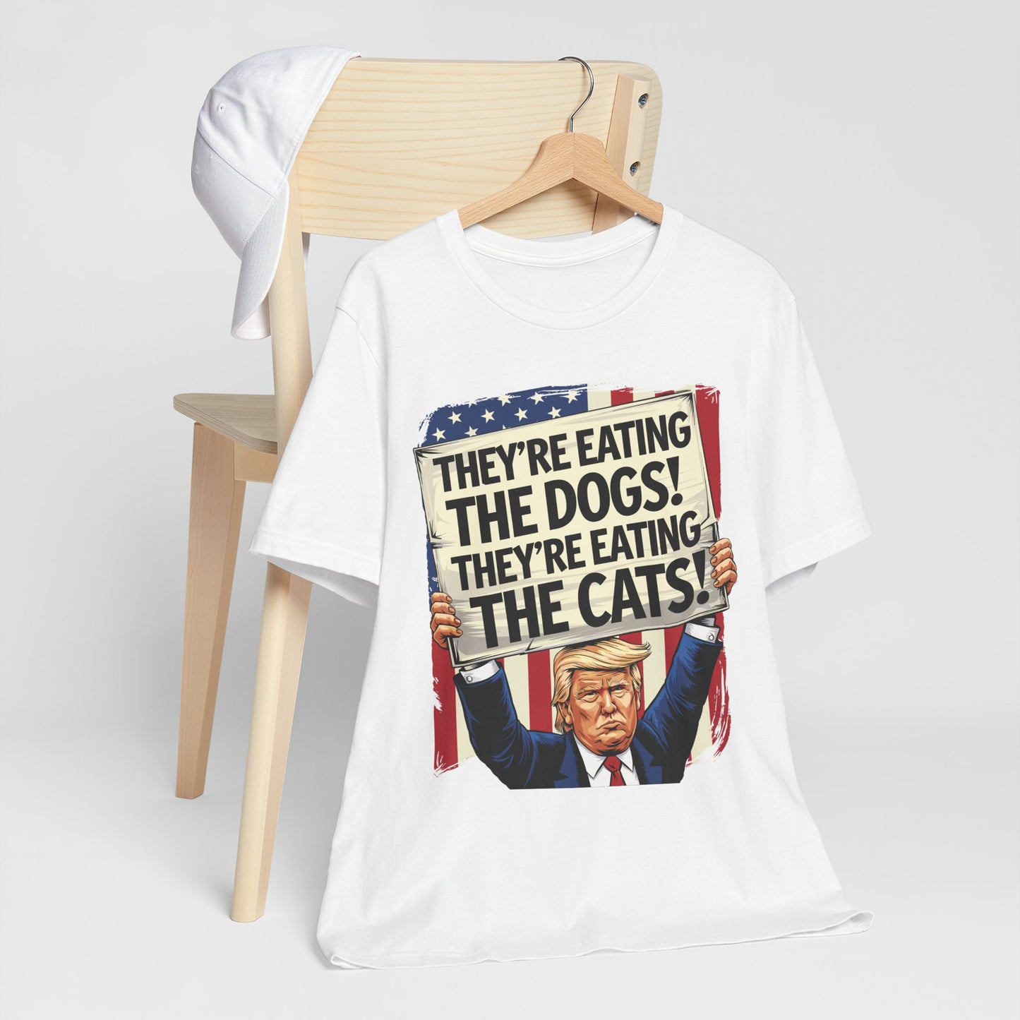 Political Quote Unisex Tee - "They're Eating The Dogs! They're Eating The Cats!"