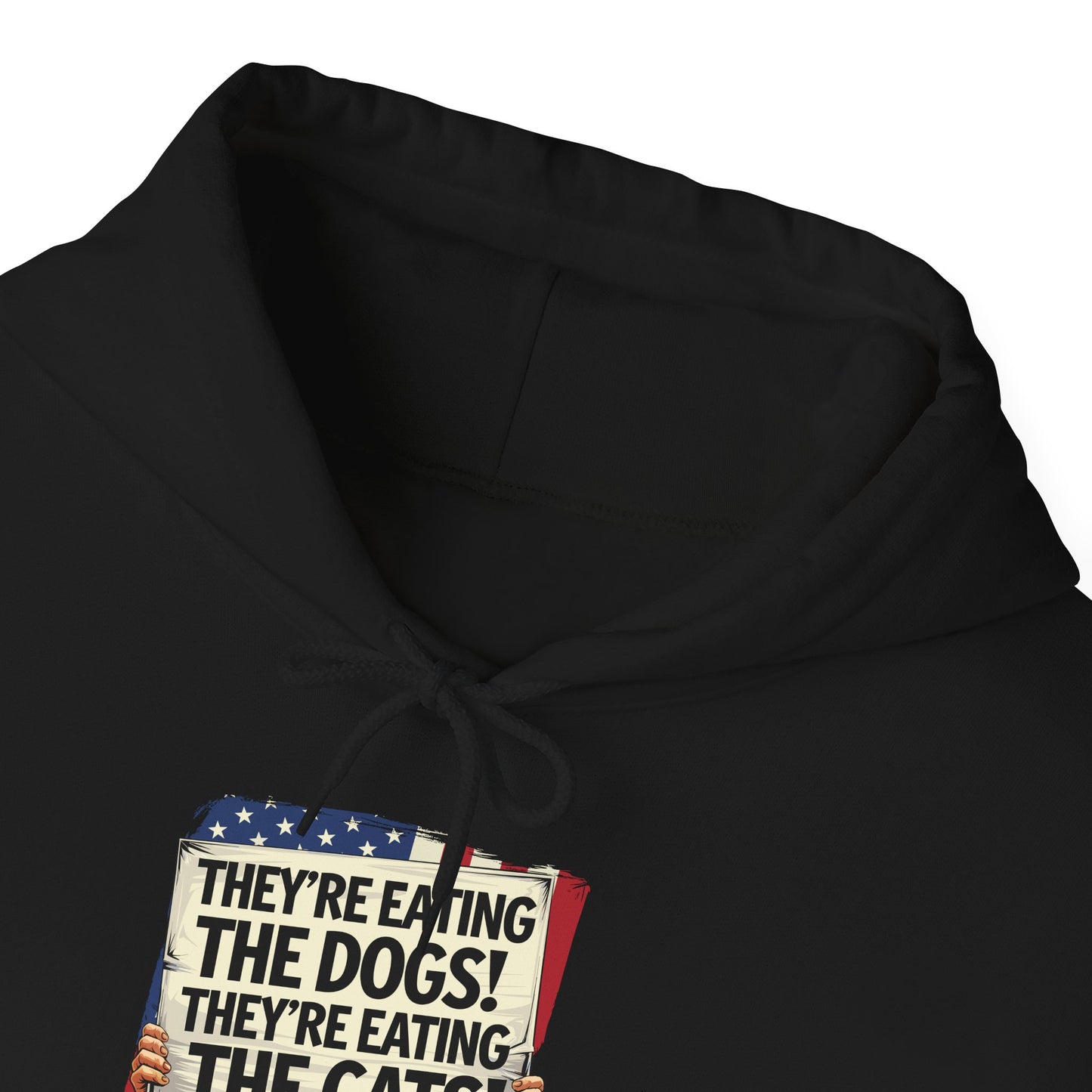 Protest Graphic Hoodie - They're Eating The Dogs & Cats