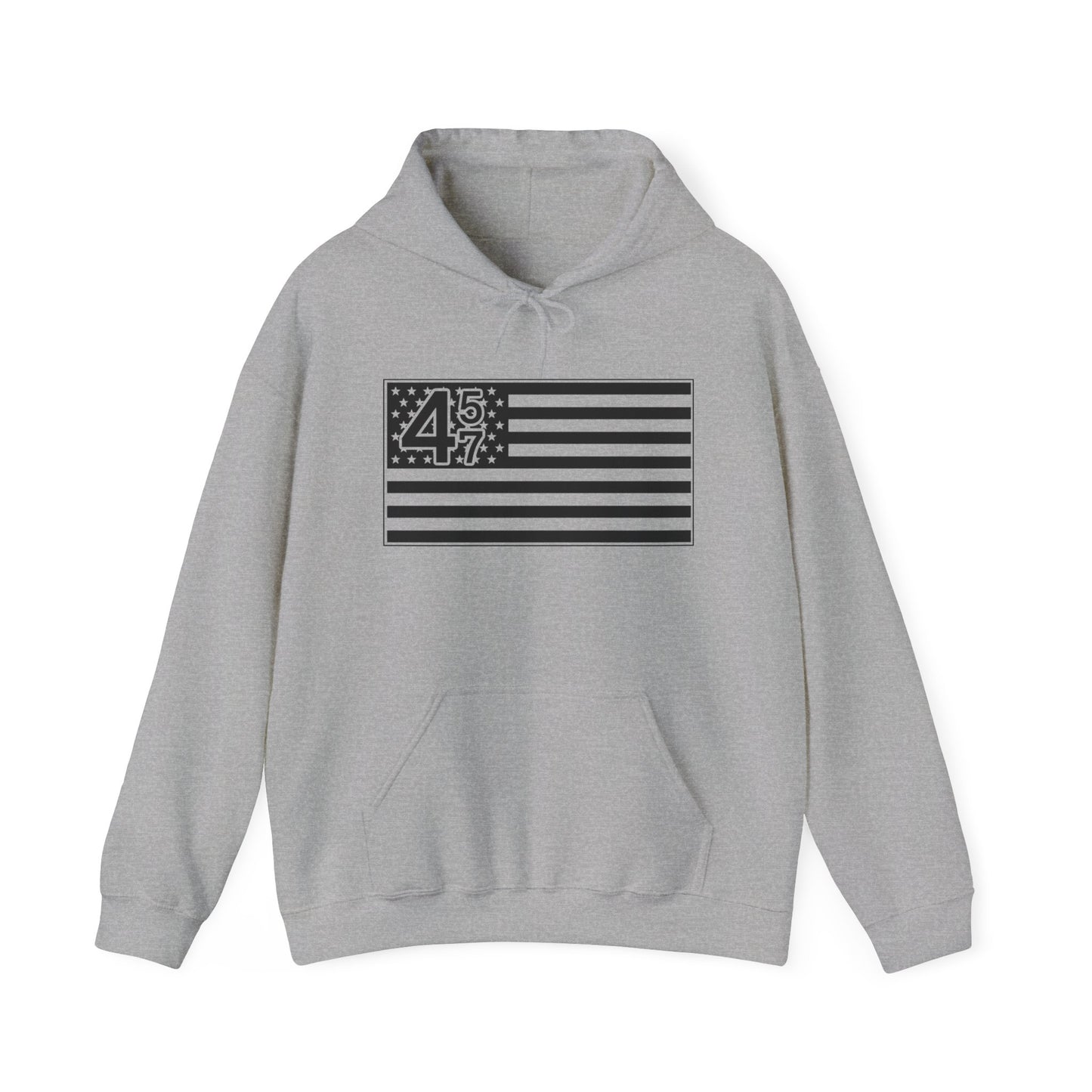 42 47 American Flag Hoodie - Unisex Heavy Blend Sweatshirt