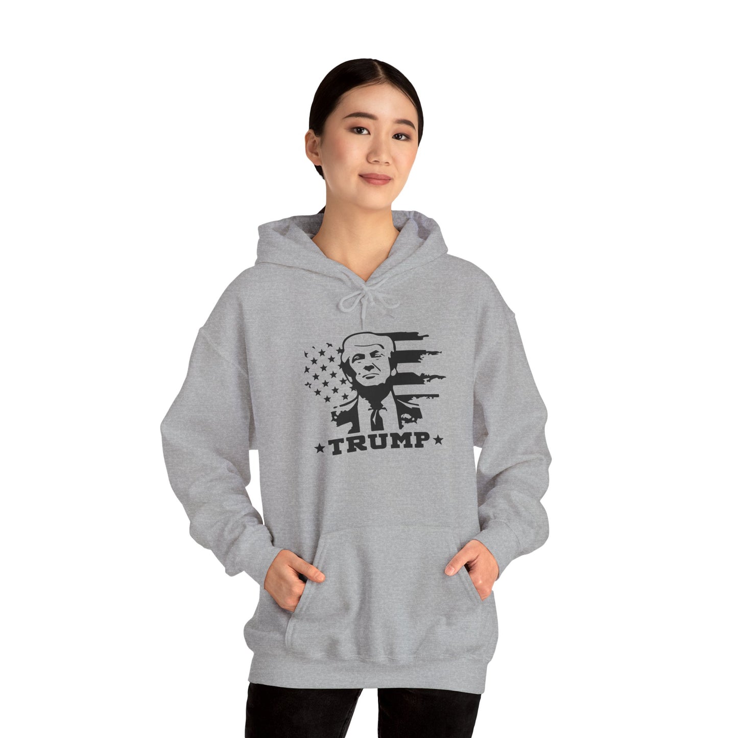 Patriotic Trump Hoodie | Unisex Heavy Blend™ Sweatshirt for Political Enthusiasts