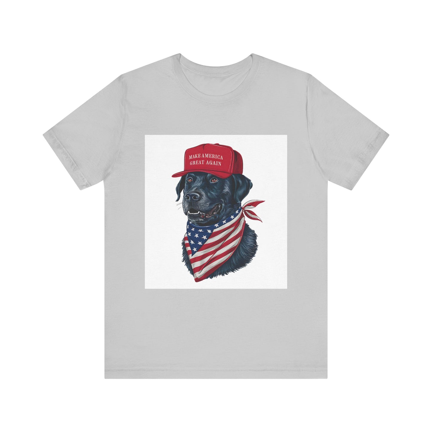 Patriotic Dog Tee - Make America Great Again Unisex Jersey Short Sleeve Shirt