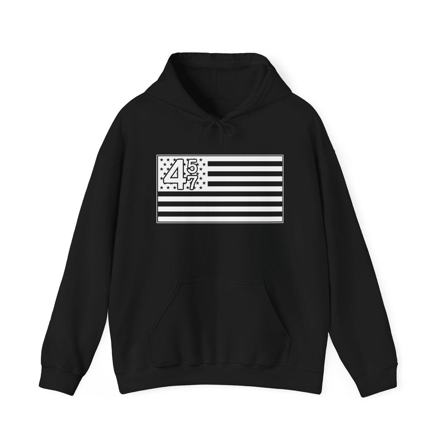 42 47 American Flag Hoodie - Unisex Heavy Blend Sweatshirt