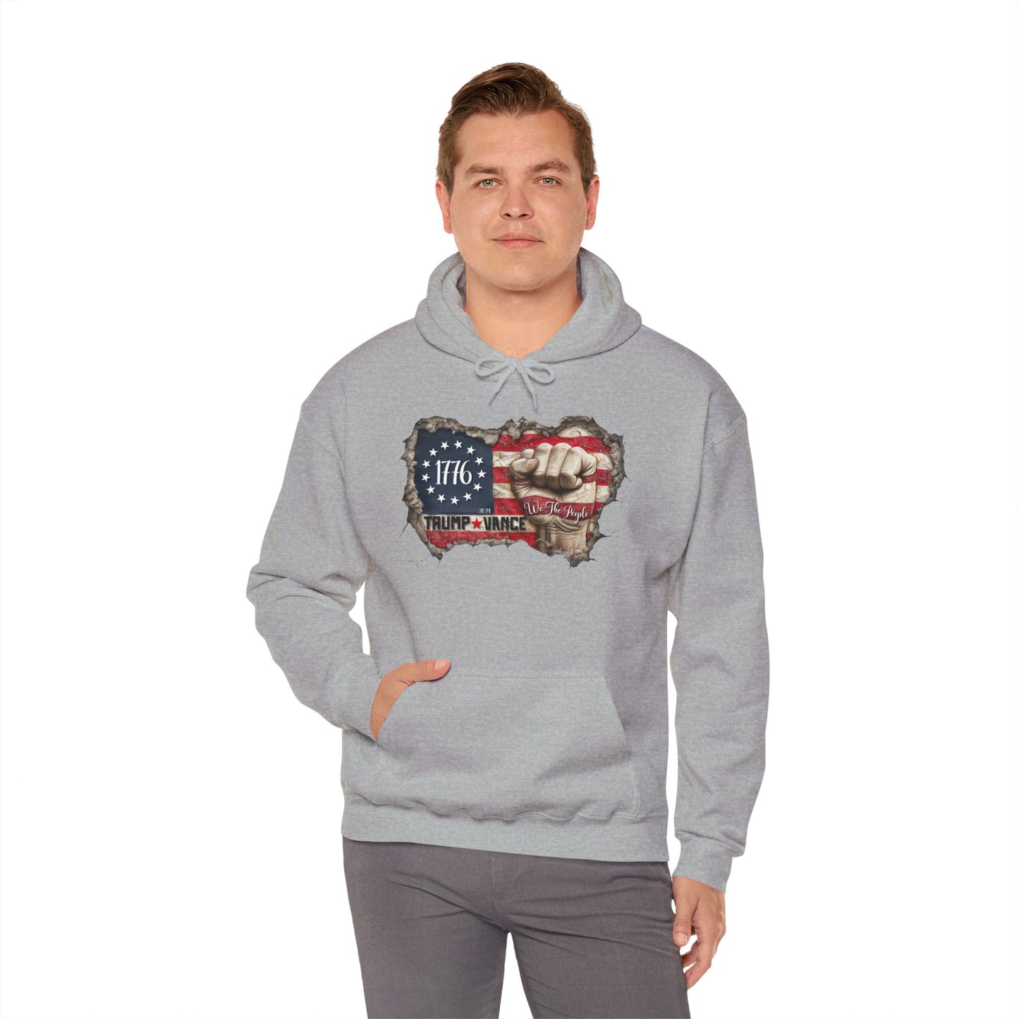 Patriotic 1776 Hooded Sweatshirt - Trump Supporter Apparel