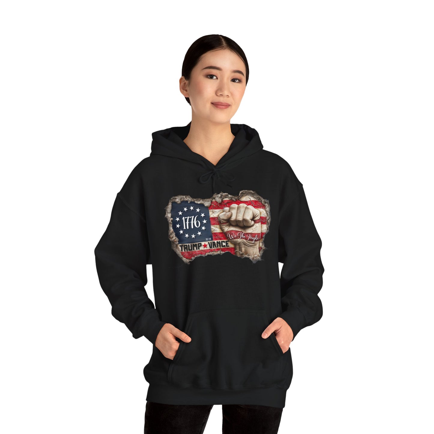 Patriotic 1776 Hooded Sweatshirt - Trump Supporter Apparel