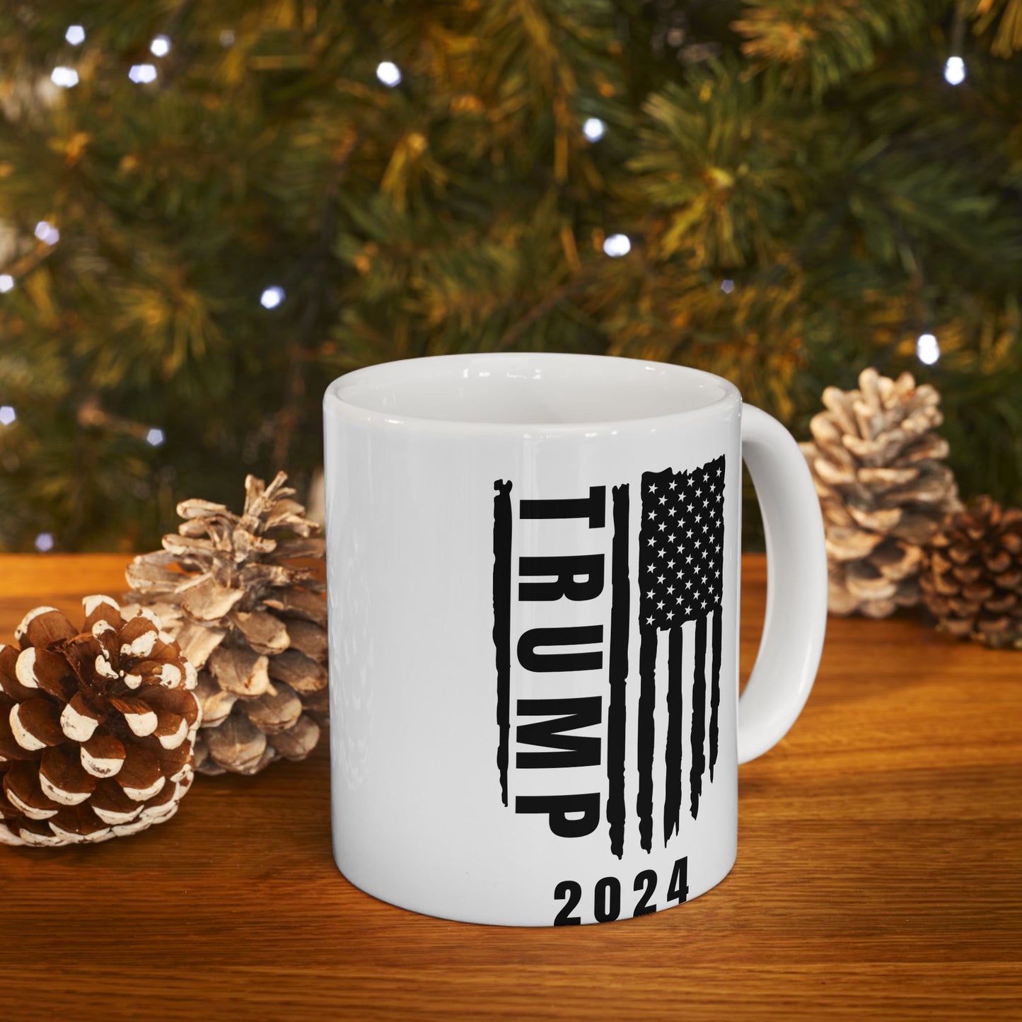 Patriotic Trump Ceramic Mug - Perfect for Holidays & Gifts