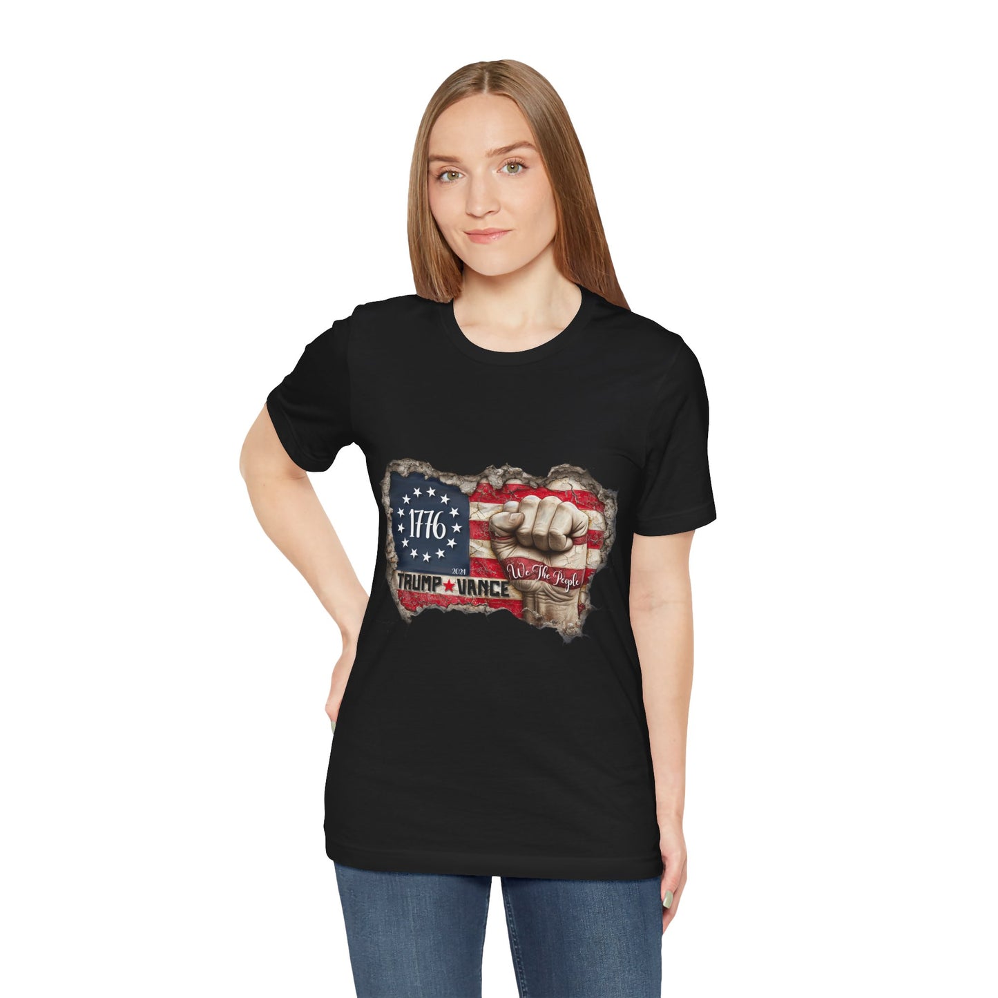 Patriotic 1776 Fist Tee - Unisex Short Sleeve T-Shirt for Freedom Lovers