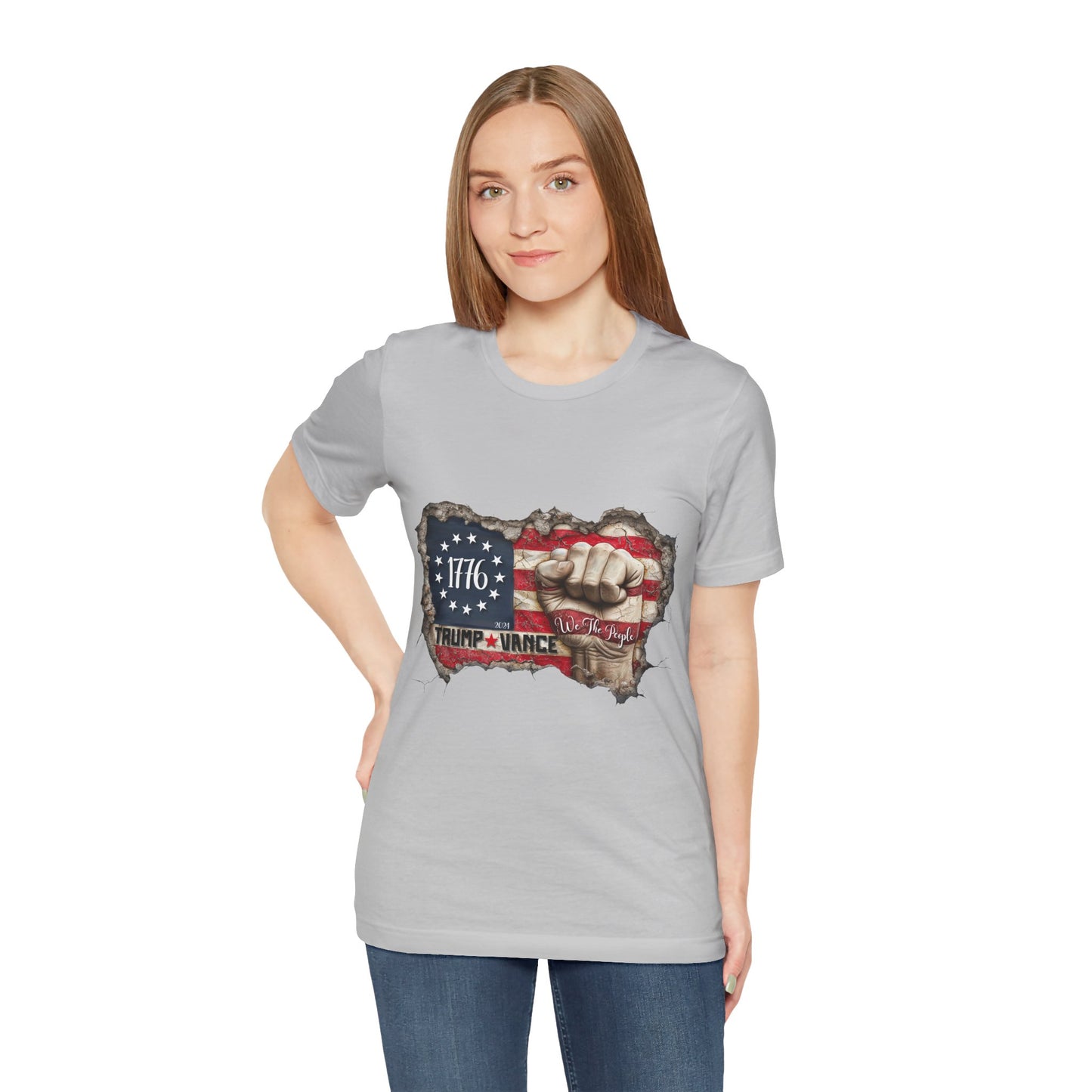 Patriotic 1776 Fist Tee - Unisex Short Sleeve T-Shirt for Freedom Lovers