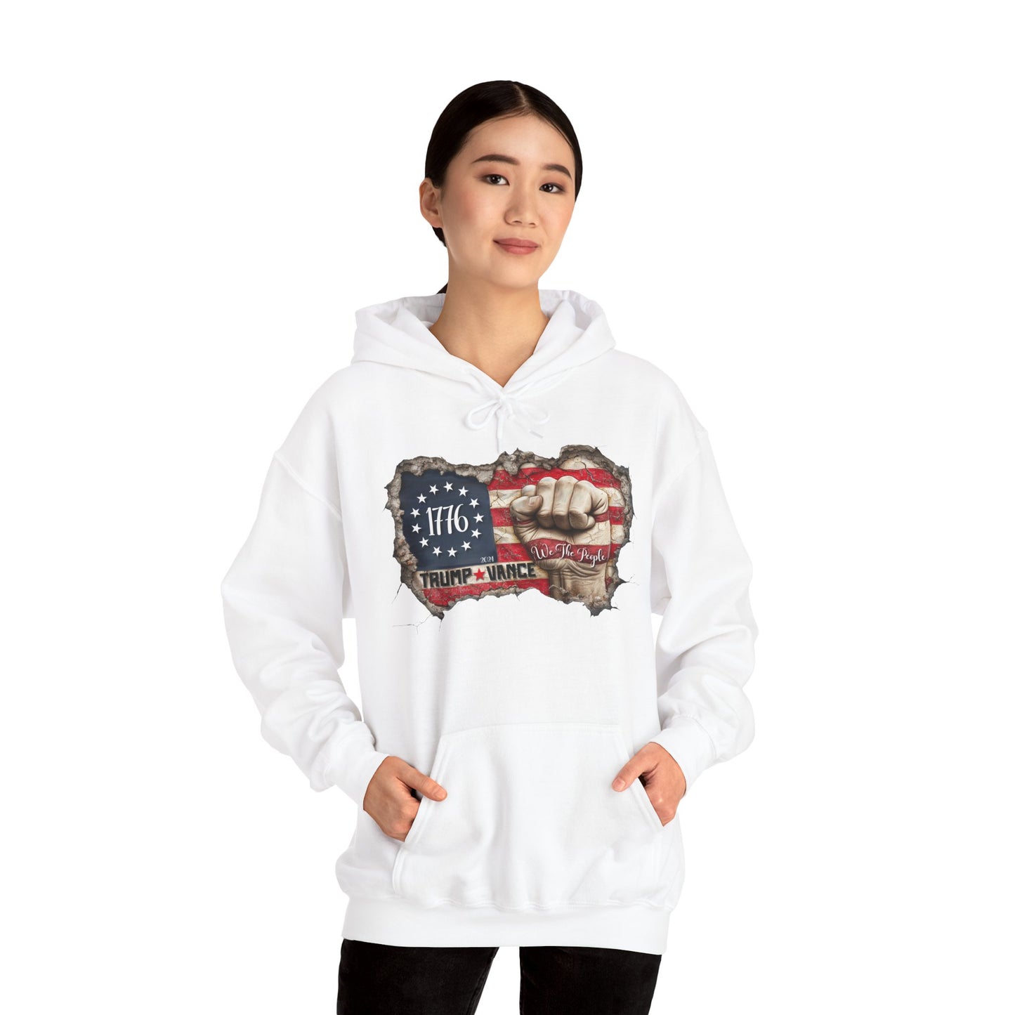 Patriotic 1776 Hooded Sweatshirt - Trump Supporter Apparel