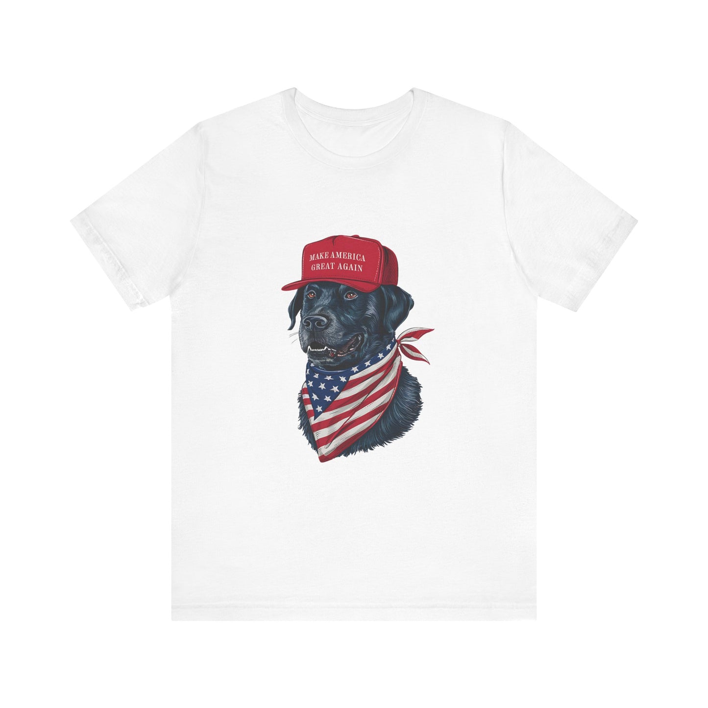 Patriotic Dog Tee - Make America Great Again Unisex Jersey Short Sleeve Shirt