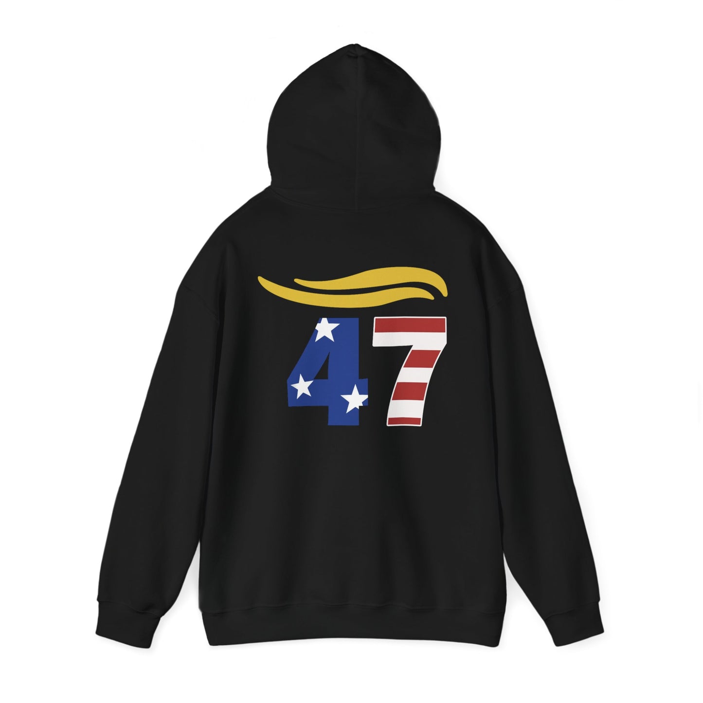 47 Hair Logo Unisex Hoodie - Stars & Stripes Design for Celebrations