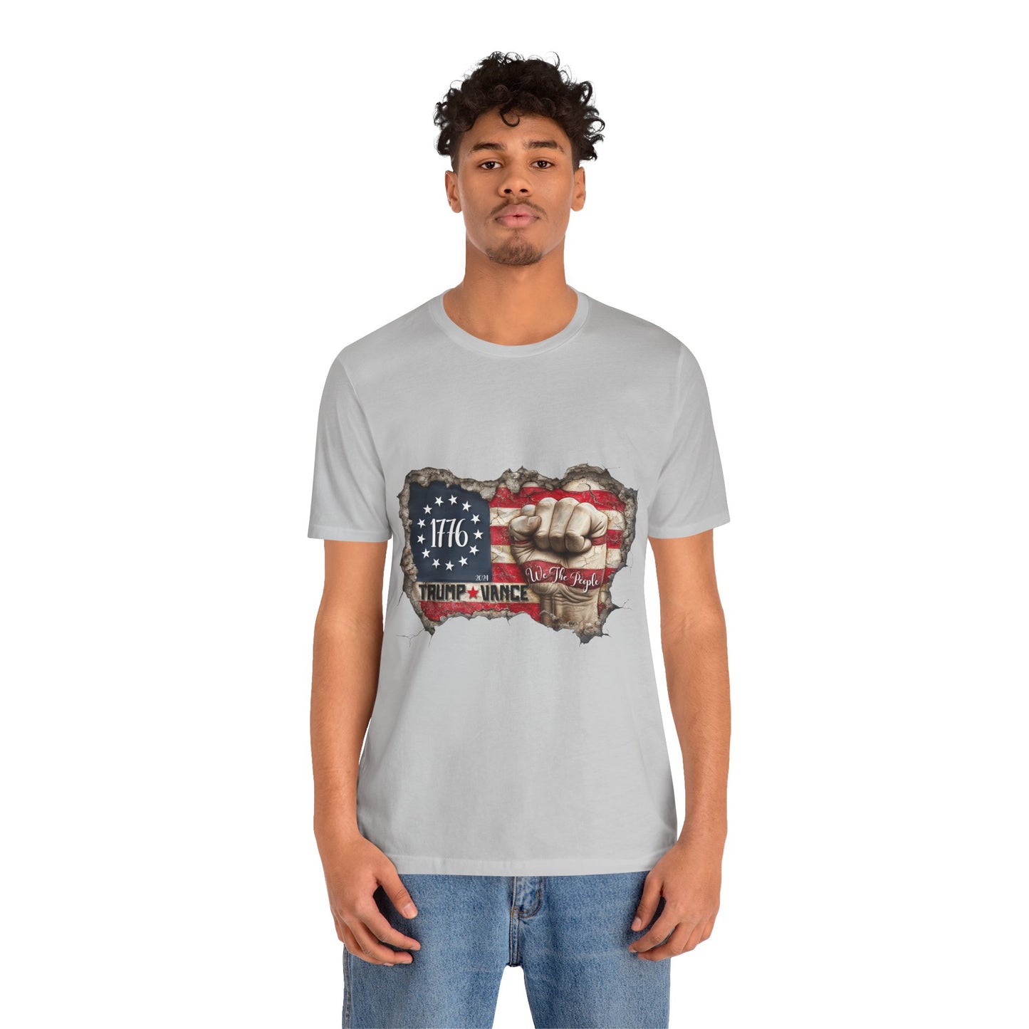 Patriotic 1776 Fist Tee - Unisex Short Sleeve T-Shirt for Freedom Lovers