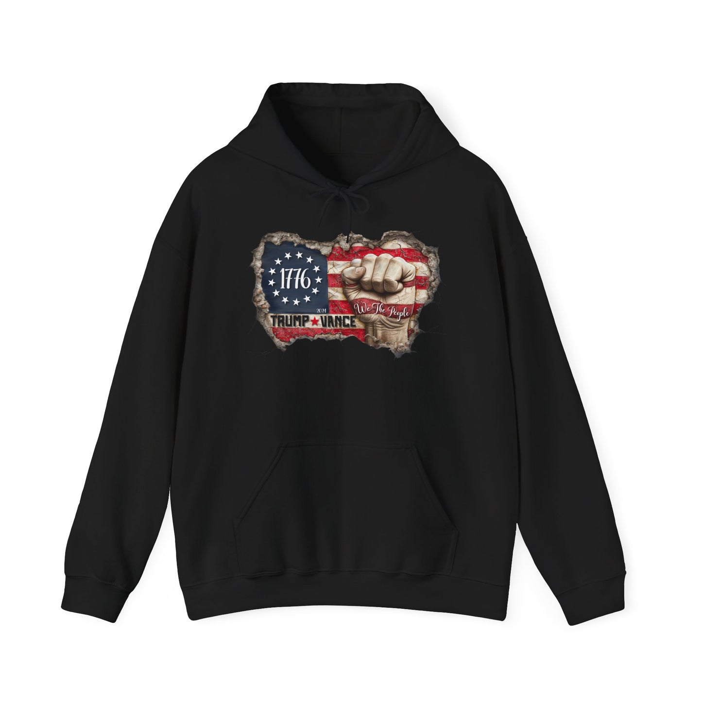 Patriotic 1776 Hooded Sweatshirt - Trump Supporter Apparel