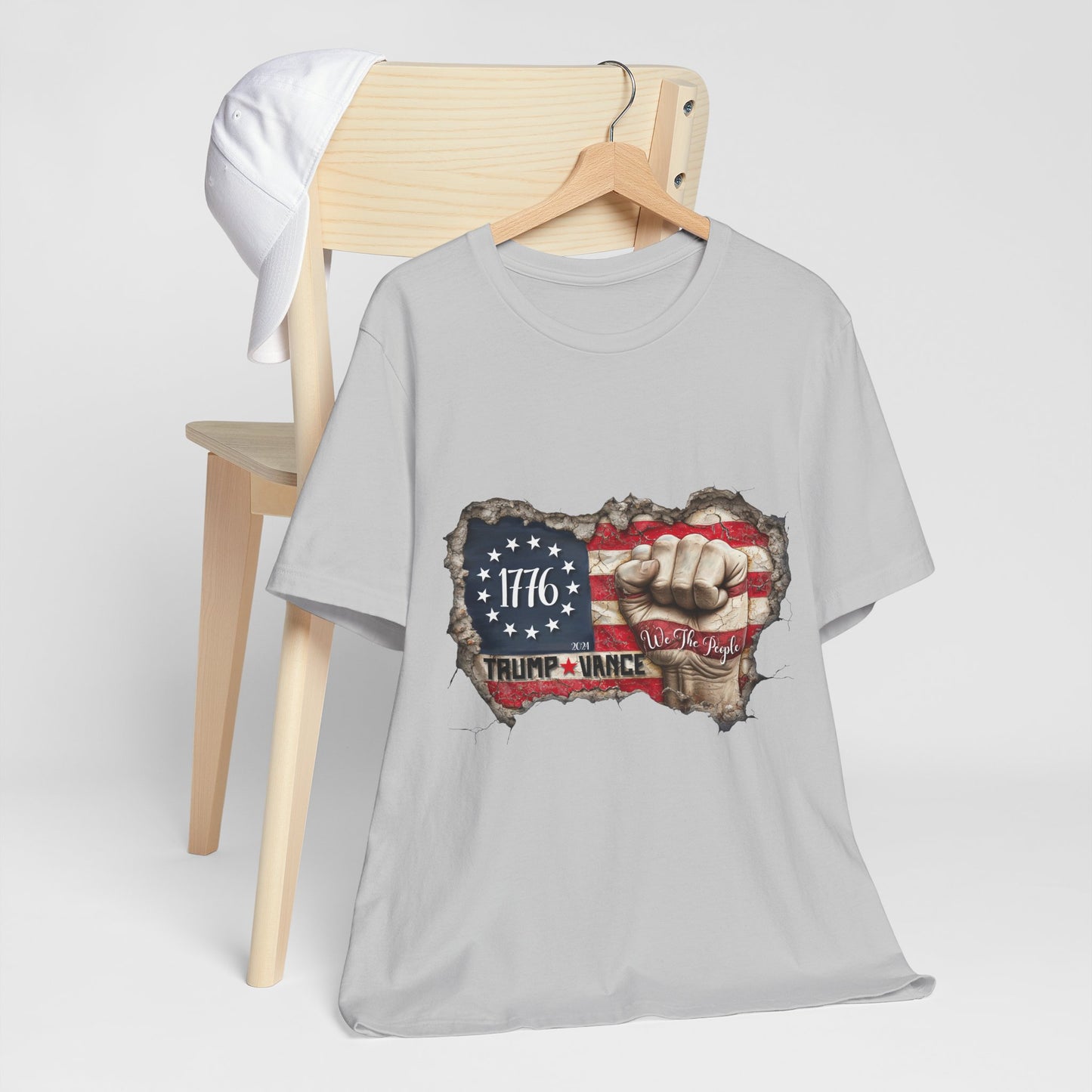 Patriotic 1776 Fist Tee - Unisex Short Sleeve T-Shirt for Freedom Lovers