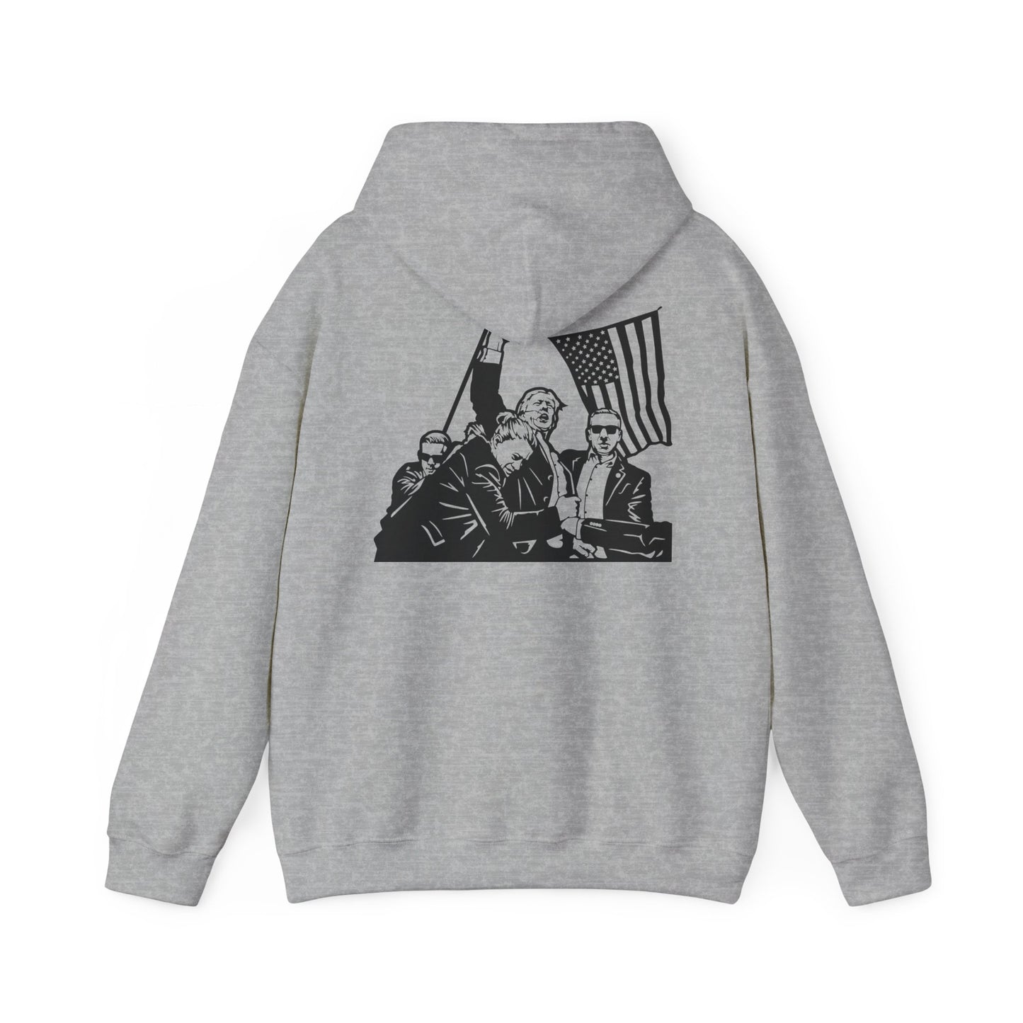 Patriotic Unisex Heavy Blend Hoodie with Bold Design