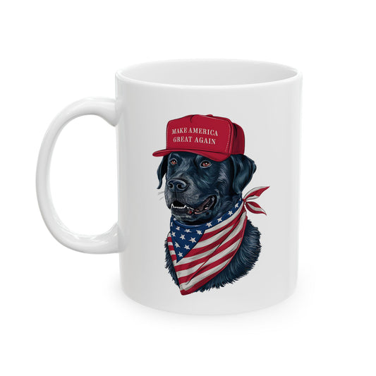 LabPatriotic Dog Ceramic Mug