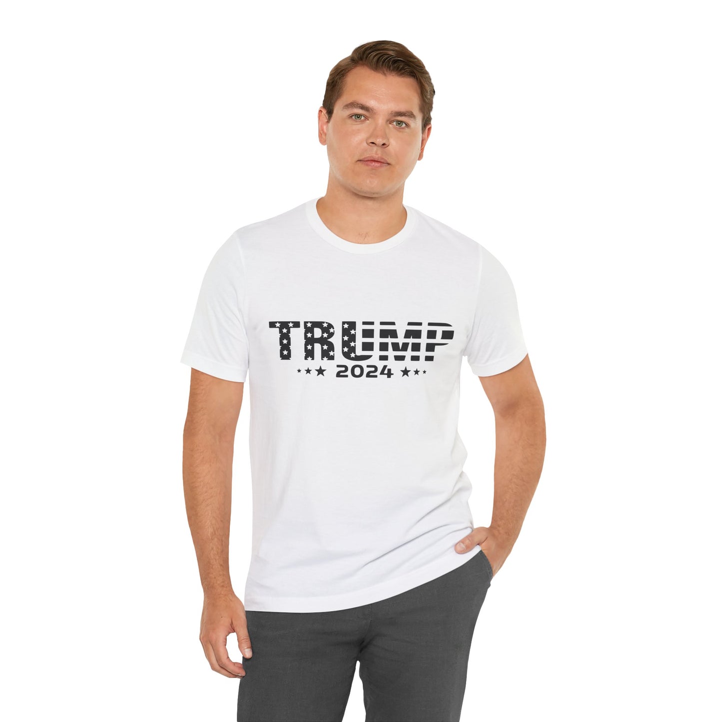 Trump 2024 Unisex Jersey Tee - Patriotic Election Shirt